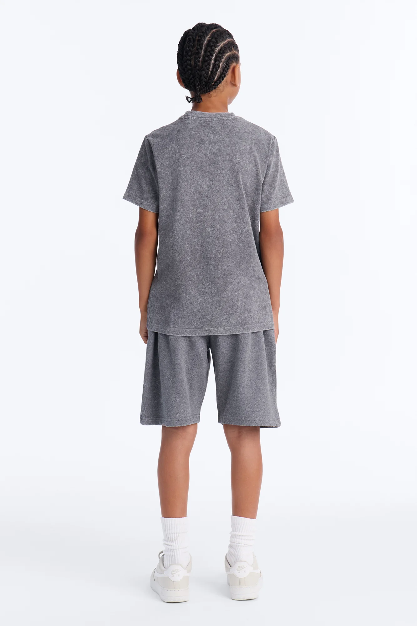 Mini In Your Eyes Fleece Short Set - Grey - Image 3