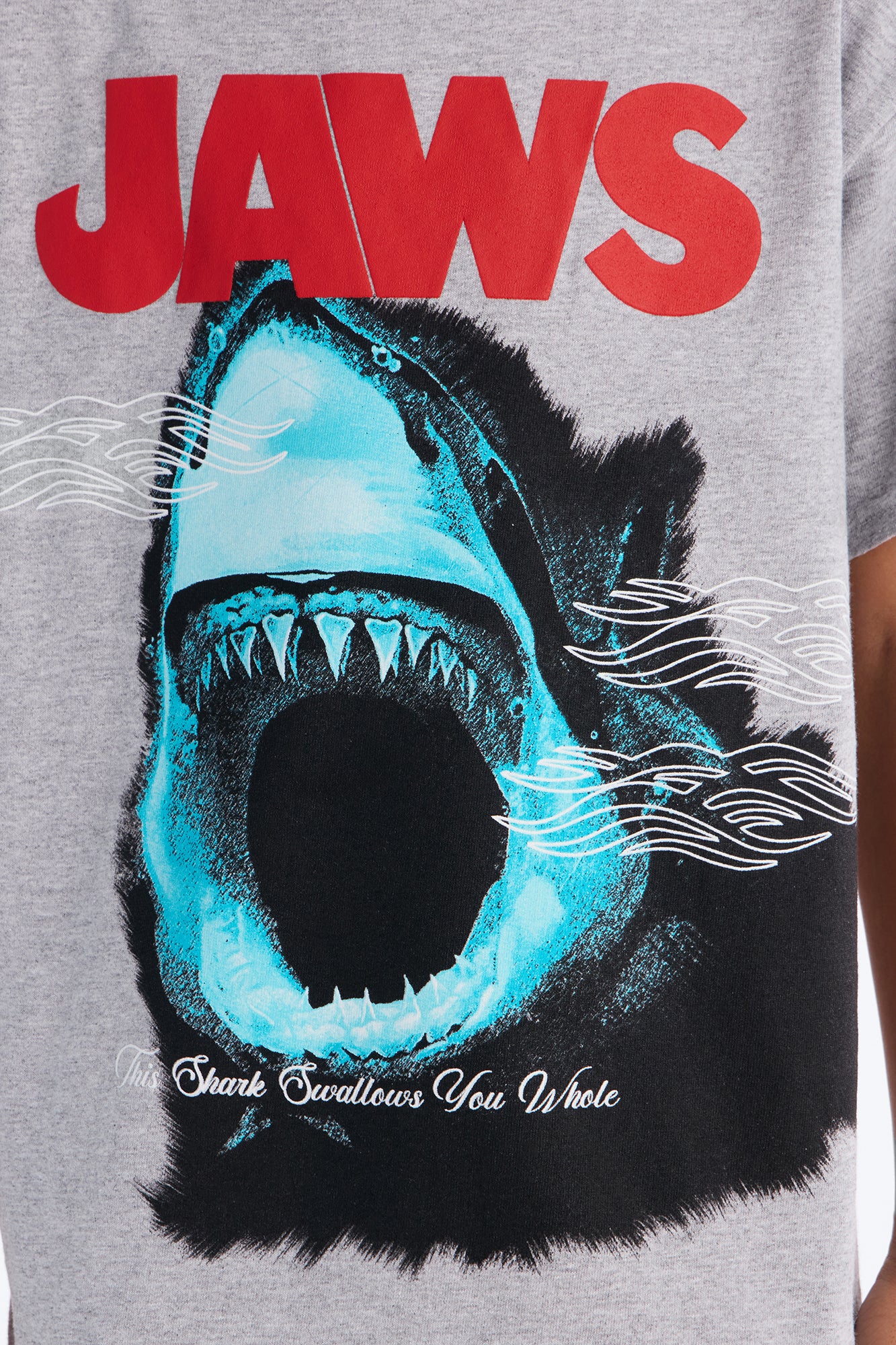 Mini Jaws Gonna Need A Bigger Boat Short Sleeve Tee - Grey - Image 3