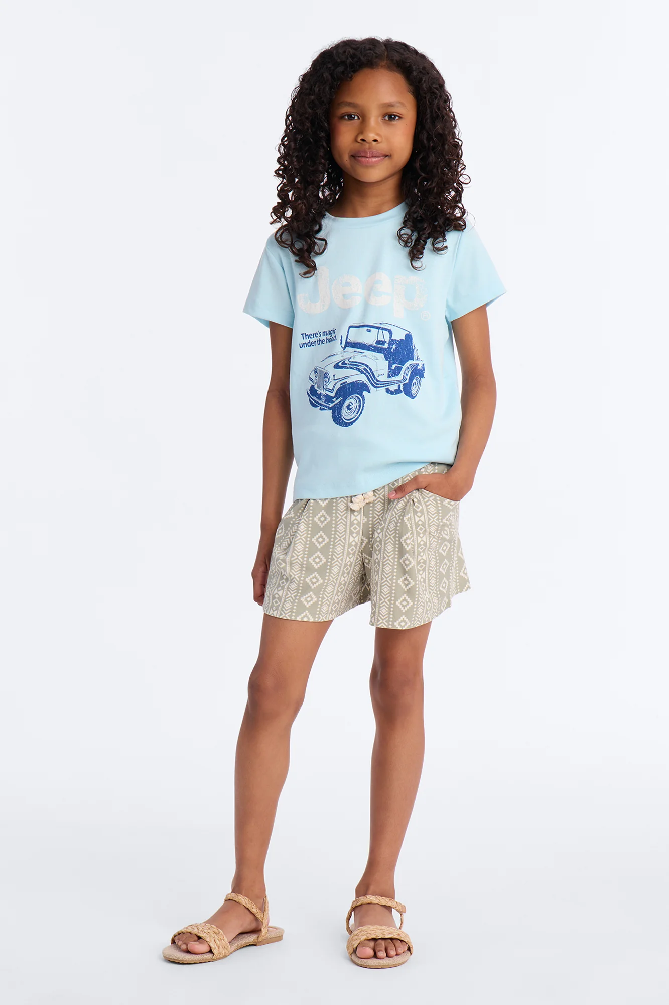 Mini Jeep Wrangler Baby Tee - Light Blue - Image 2