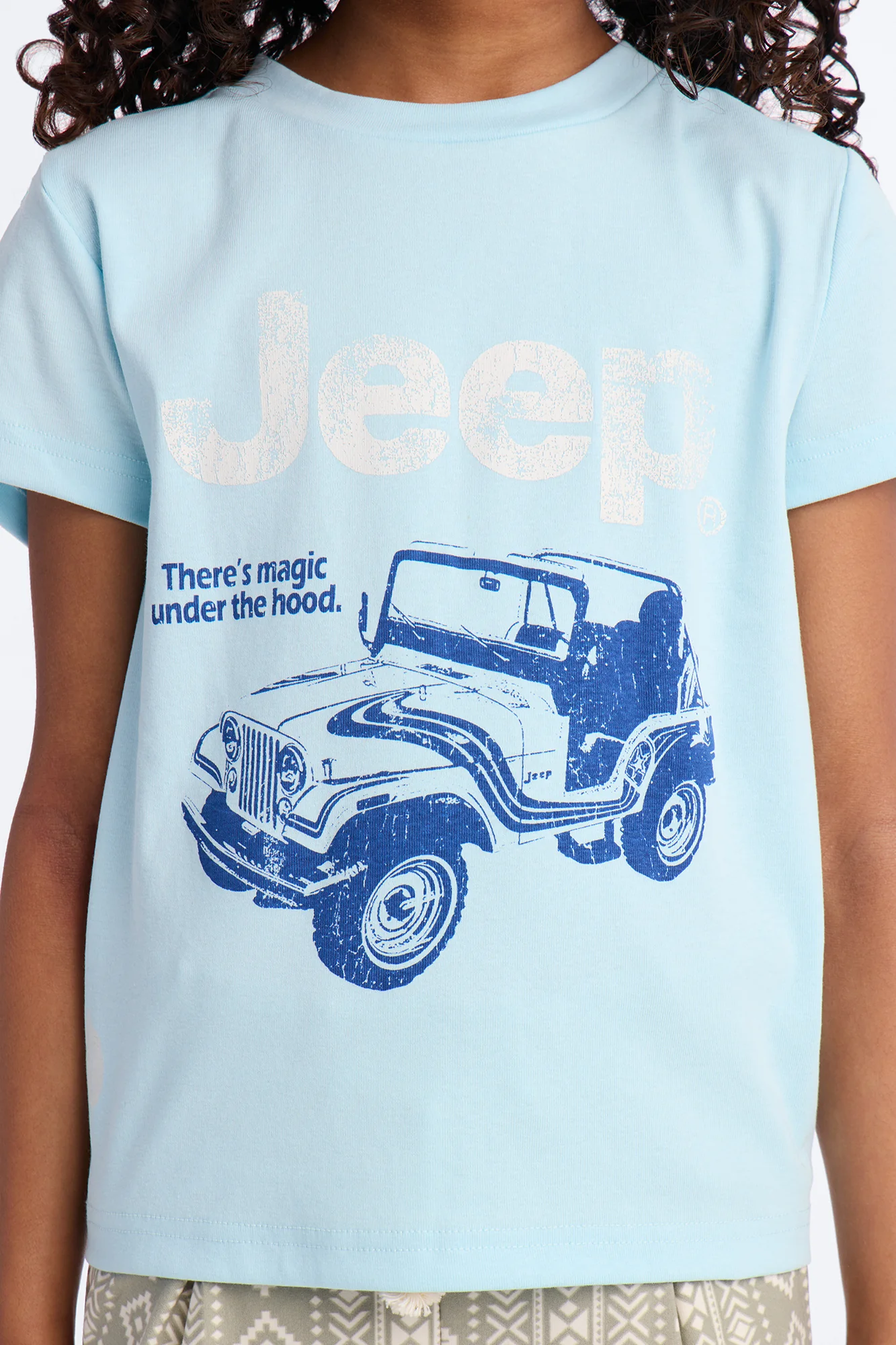 Mini Jeep Wrangler Baby Tee - Light Blue - Image 3