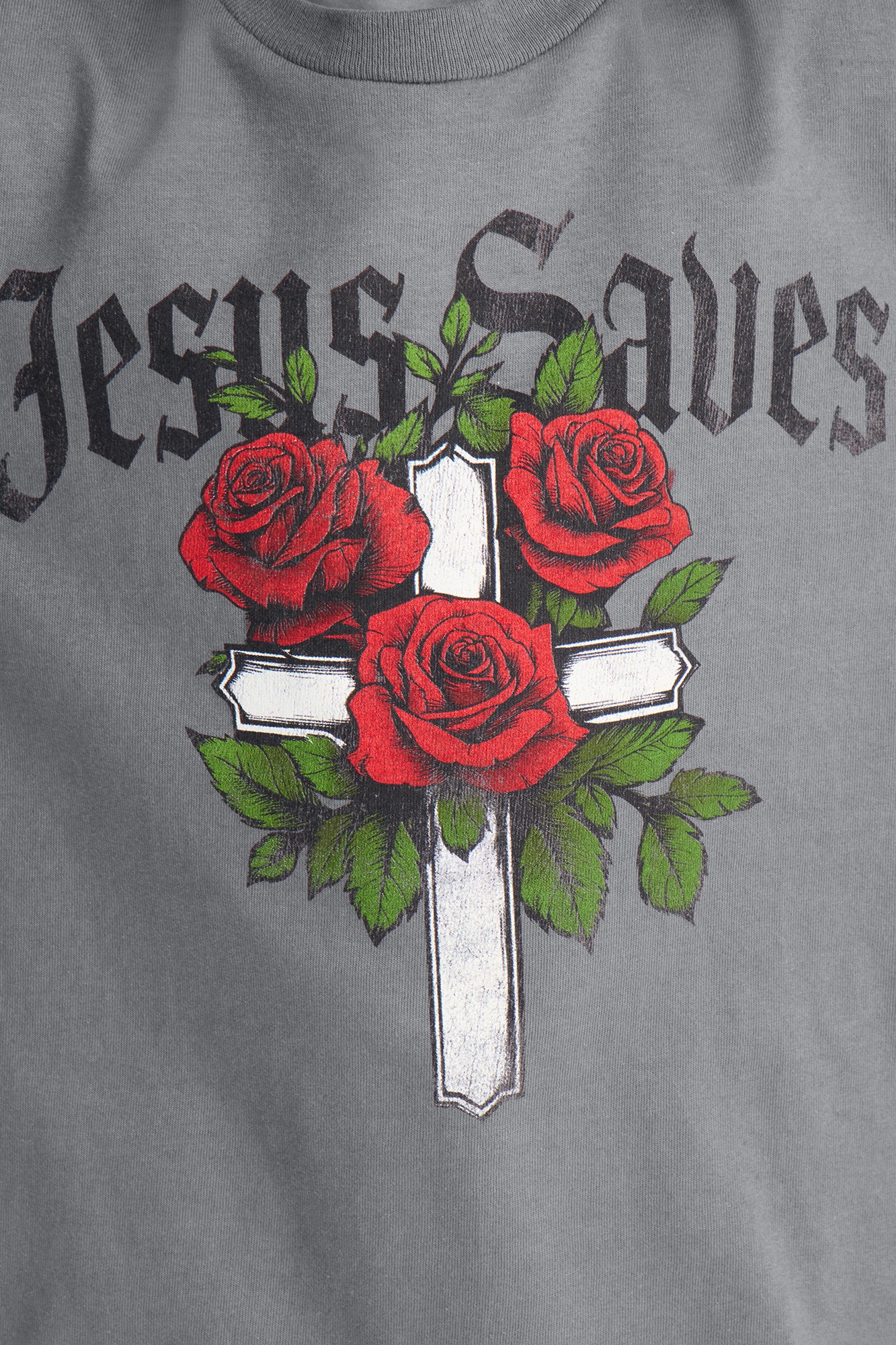 Mini Jesus Saves Tee - Charcoal - Image 3