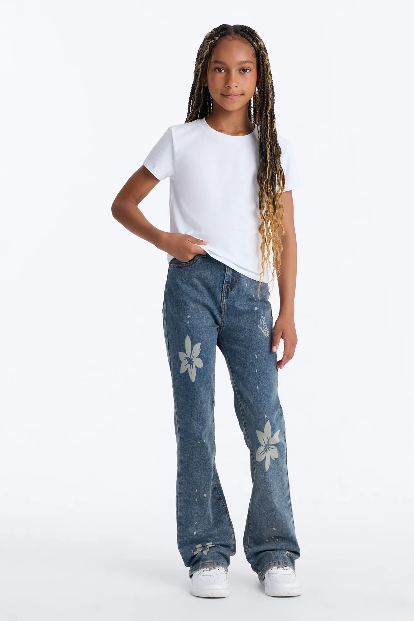 Mini Join The Floral Vibe Bootcut Jeans - Vintage Wash - Image 2