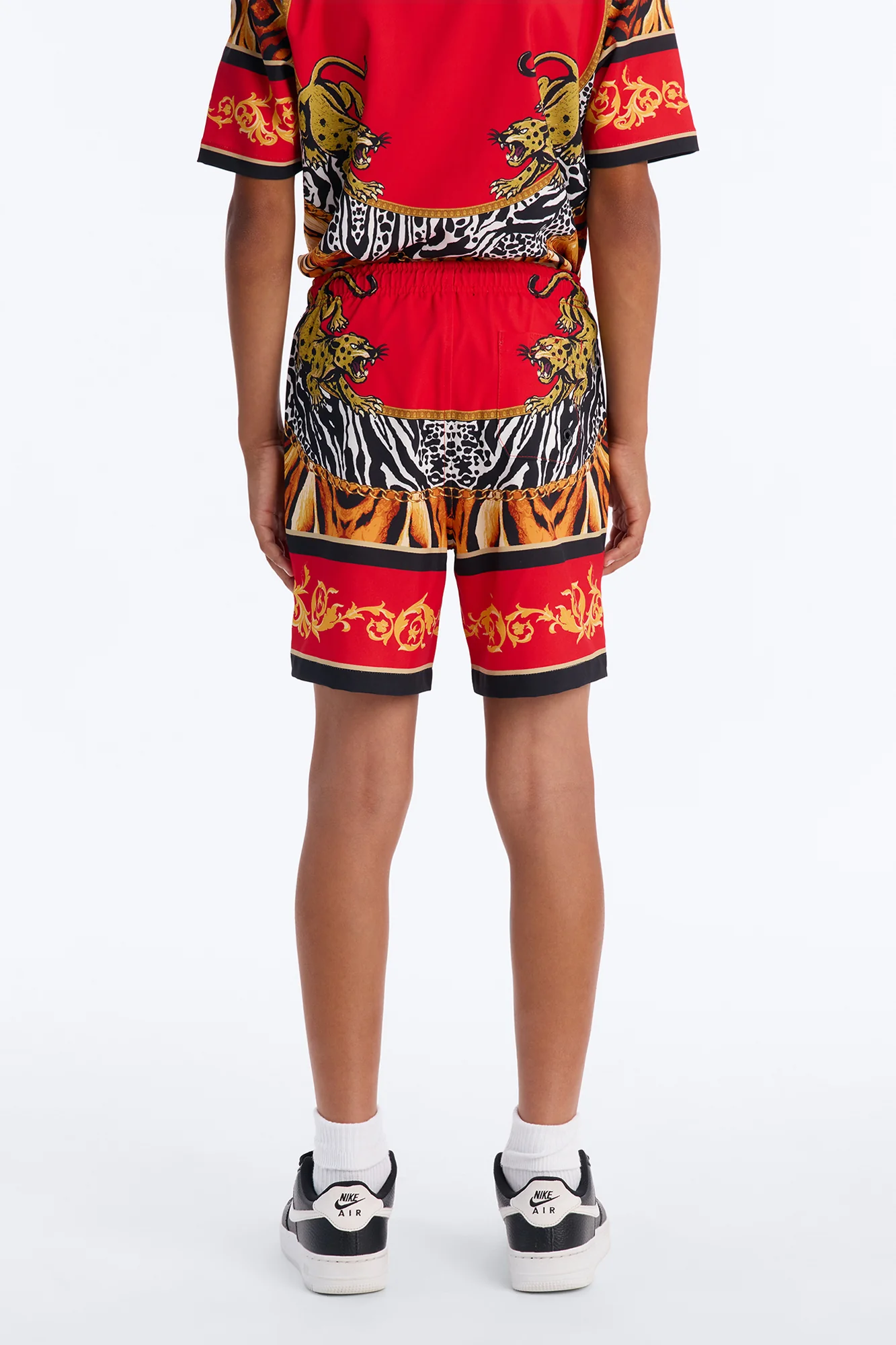 Mini Jungle Royale Baroque Swim Trunk - Red - Image 4