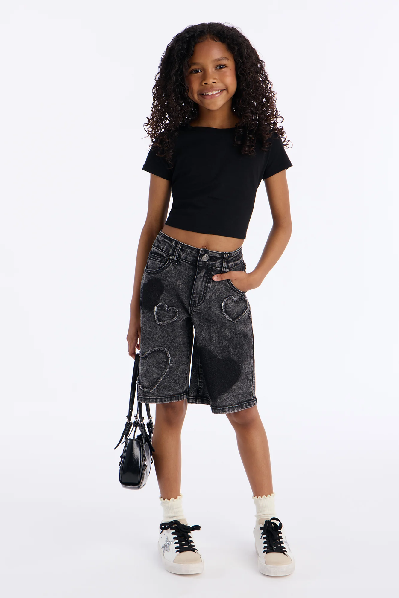 Mini Just Because Jorts - Black