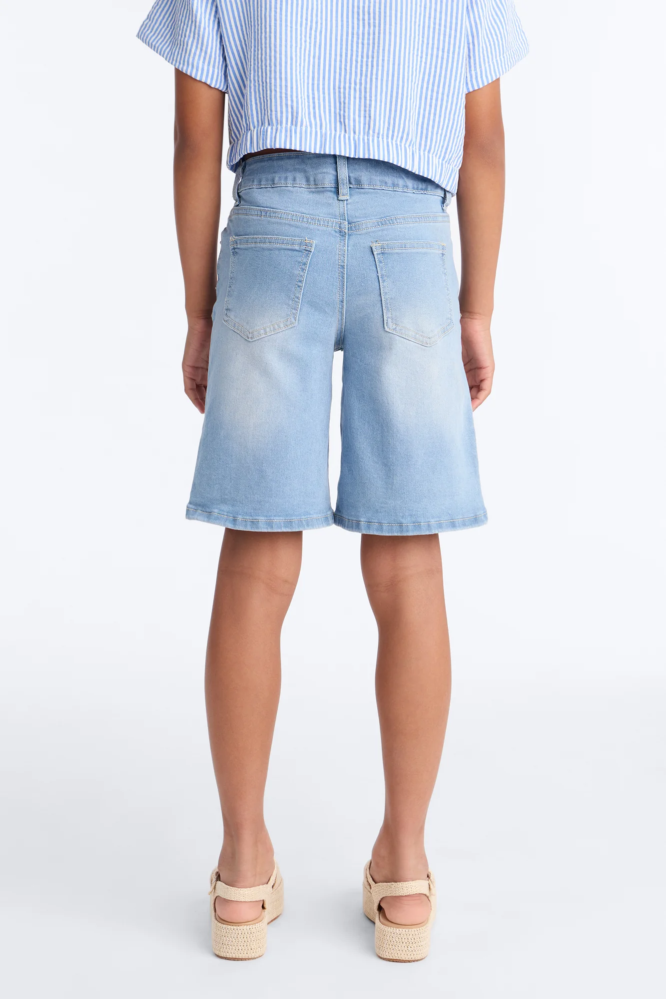 Mini Just Because Jorts - Medium Wash - Image 4