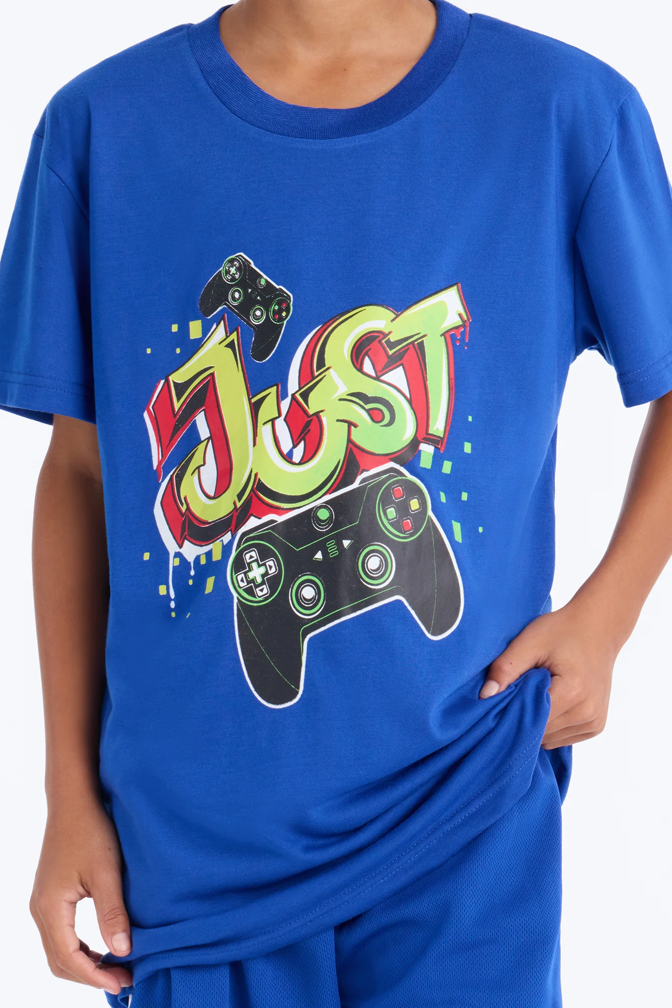 Mini Just Game Short Set - Blue - Image 2