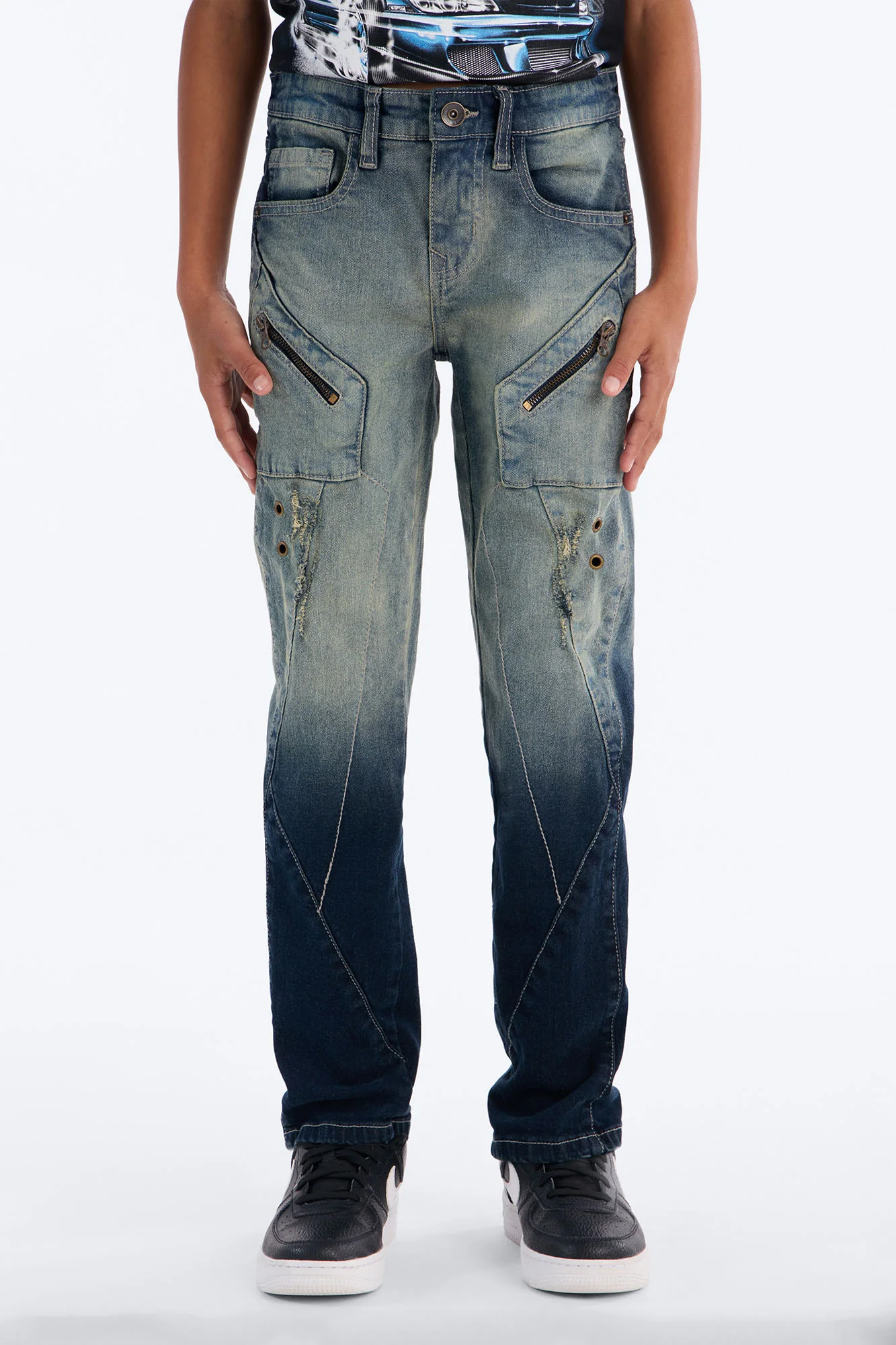 Mini Just Let Me Know Jeans - Stone Blue Wash