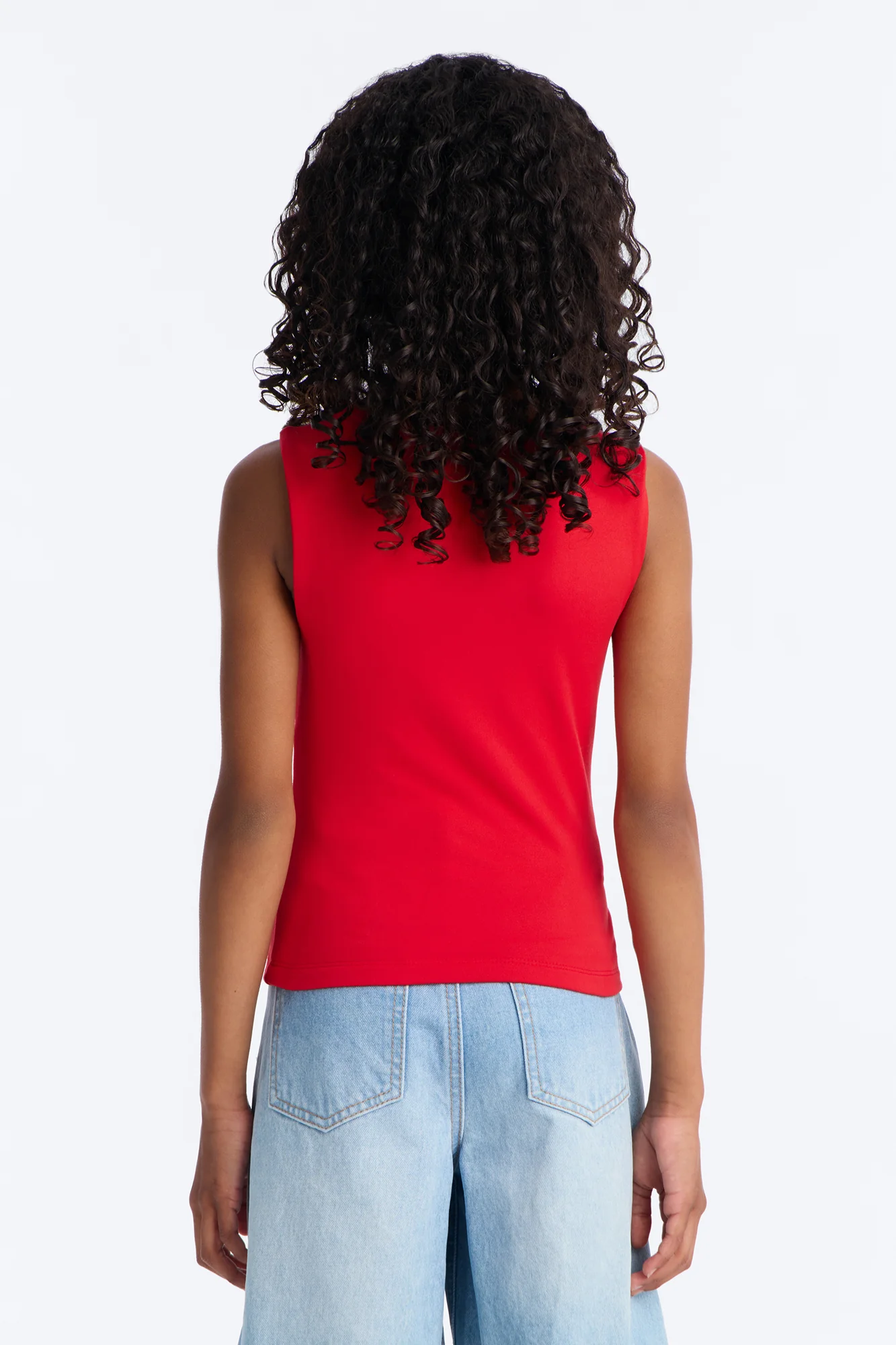 Mini Kailani Floral Tank Top - Red - Image 4