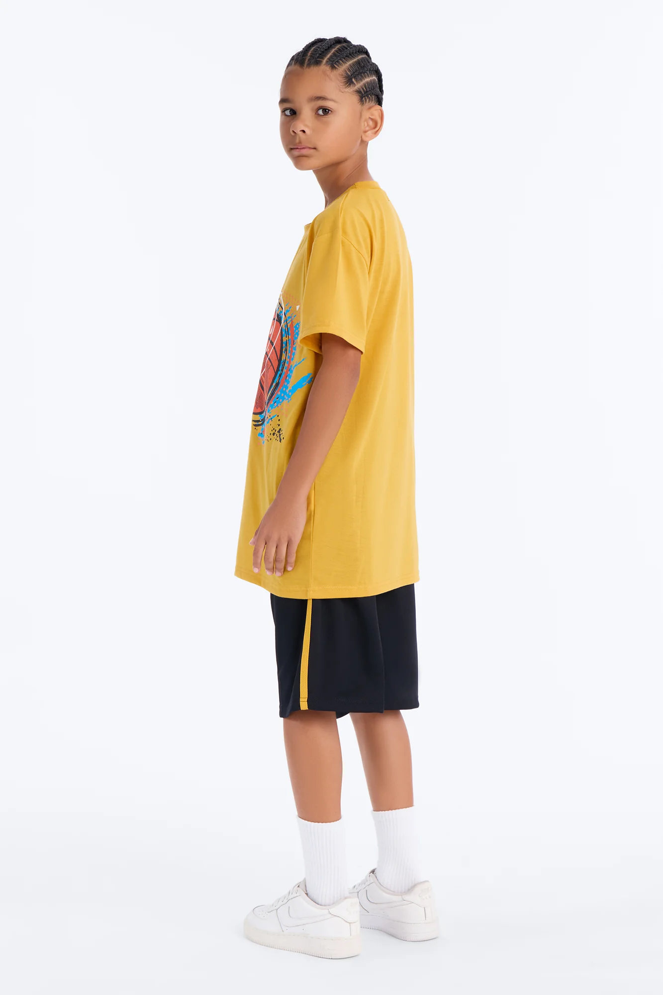 Mini Keep On Ballin' Short Set - Yellow/combo - Image 3