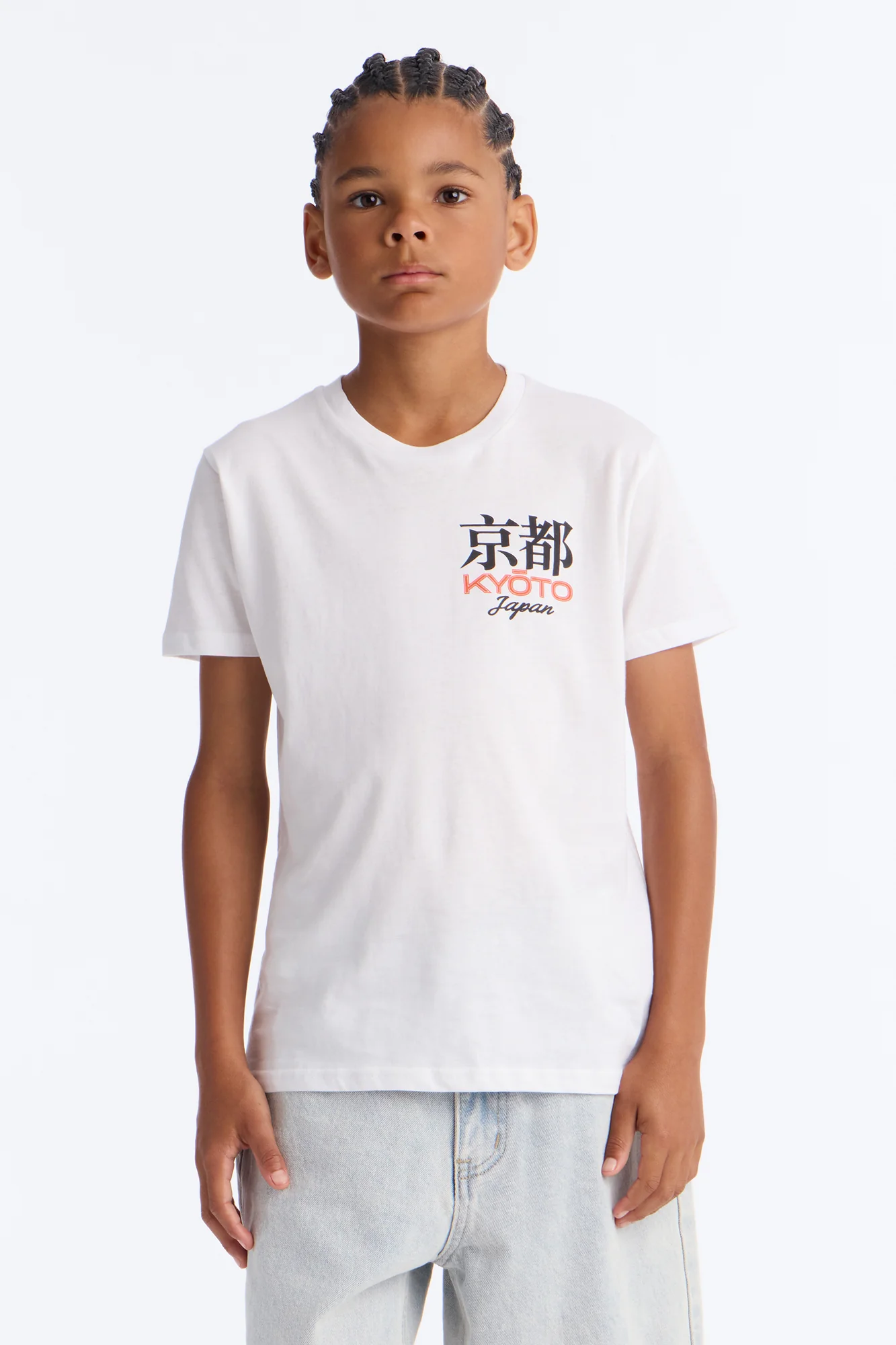 Mini Kyoto Short Sleeve Front/Back Tee - White - Image 4
