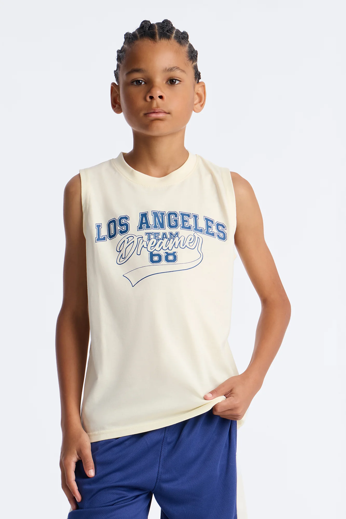 Mini LA Dreamer Mesh Short Set - White/combo - Image 2