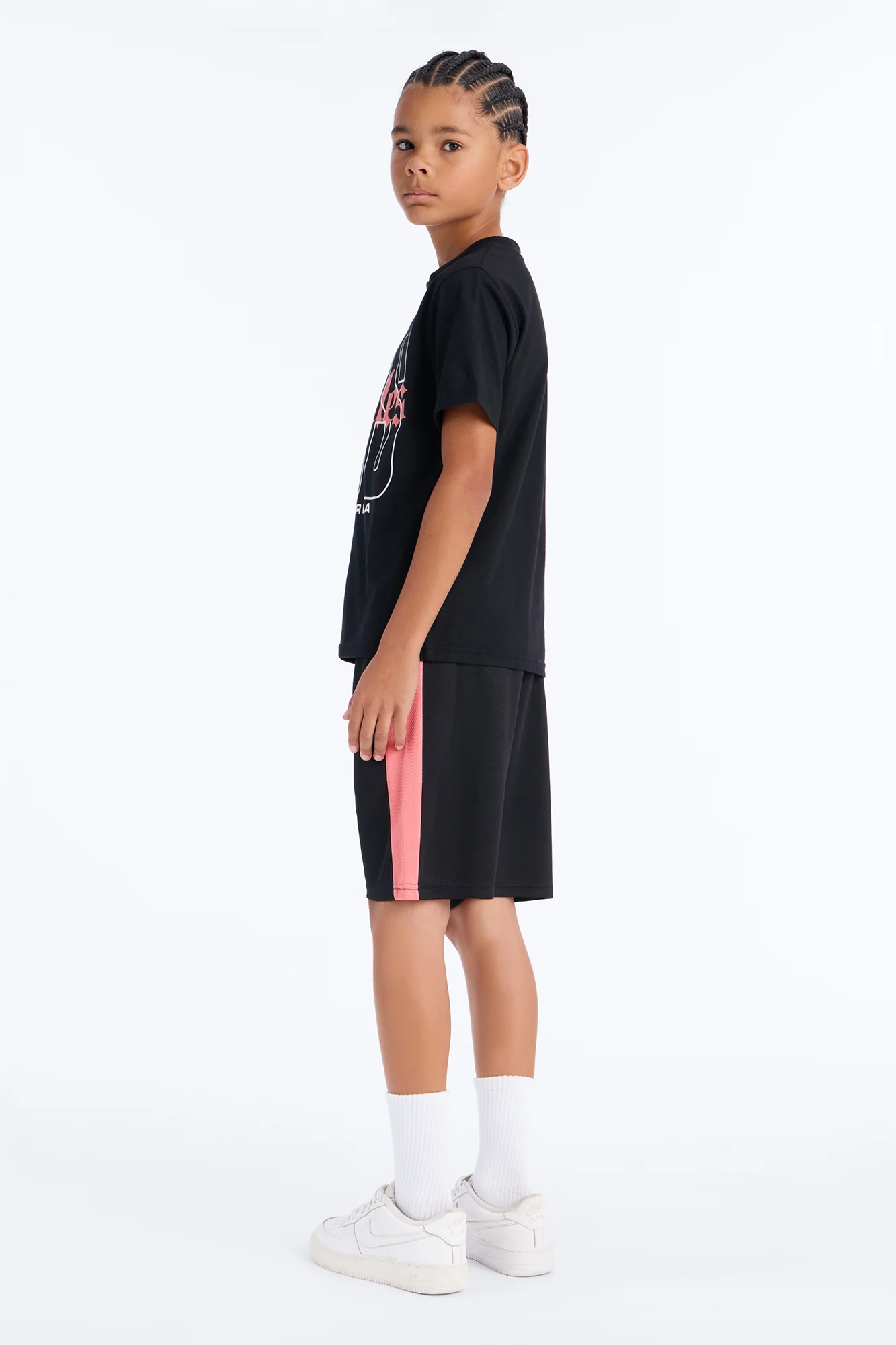 Mini LA Living Mesh Short Set - Black - Image 3
