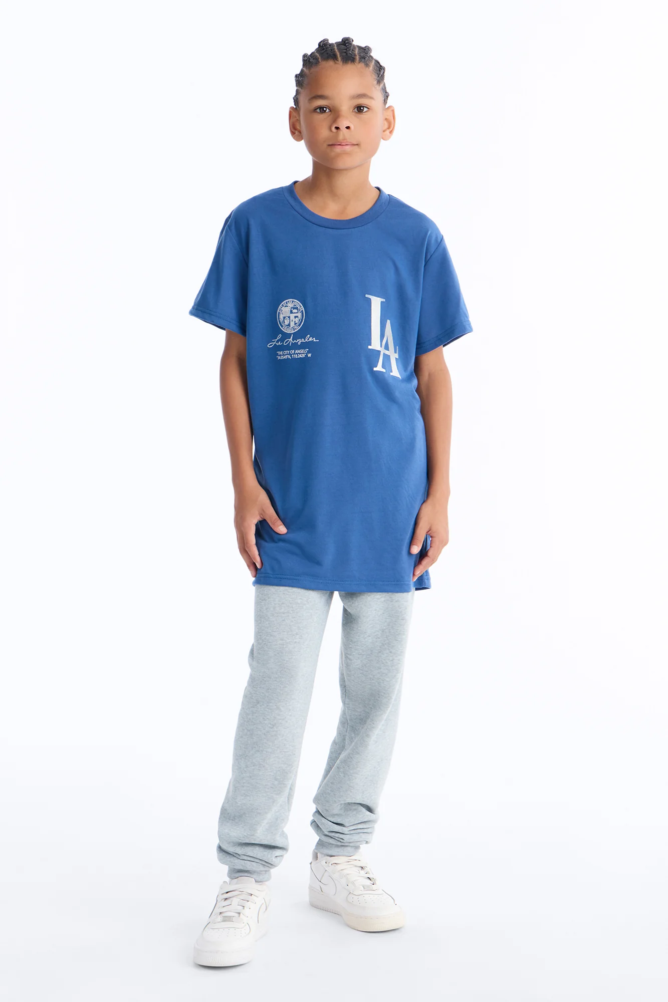 Mini LA Made Jogger Pant Set - Navy/combo