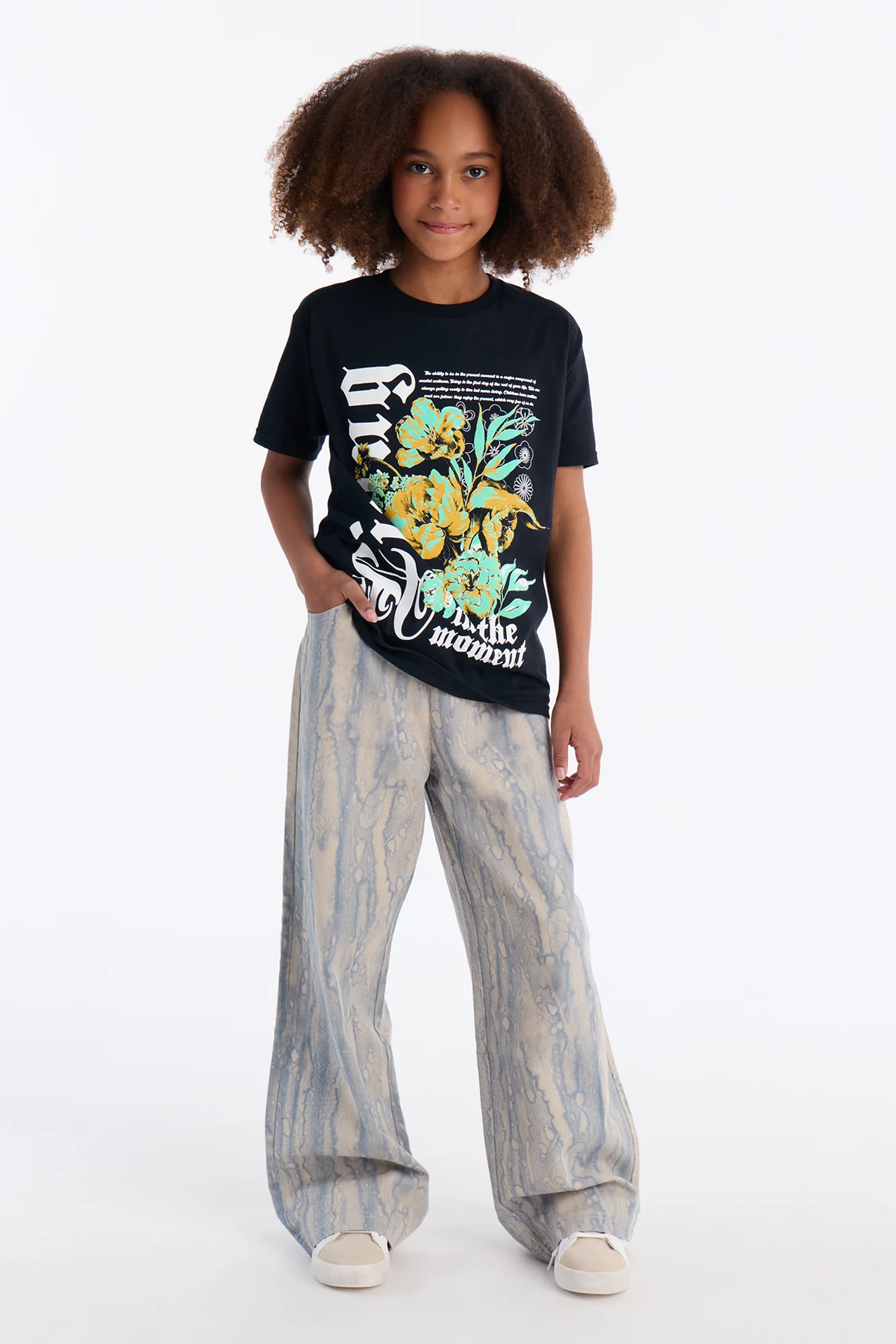Mini Living In The Moment Short Sleeve Tee - Black - Image 2