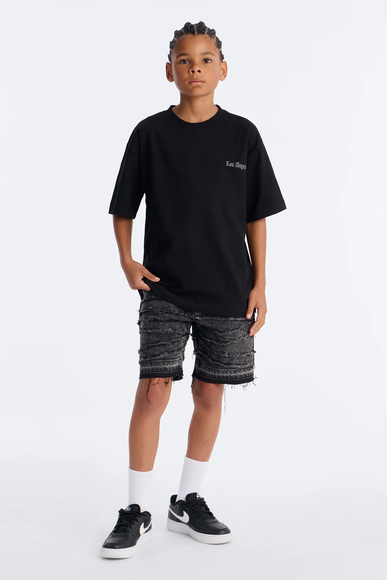 Mini Los Angeles Life Short Sleeve Front/Back Tee - Black - Image 3