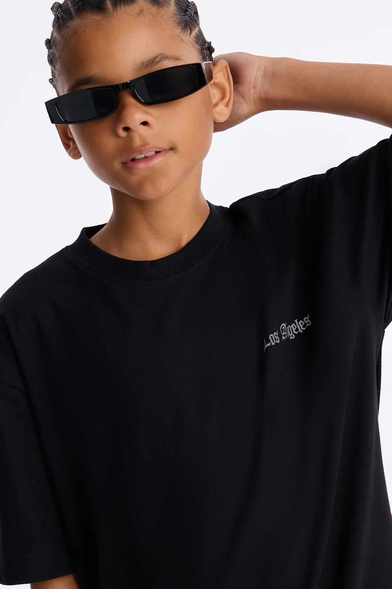 Mini Los Angeles Life Short Sleeve Front/Back Tee - Black - Image 4