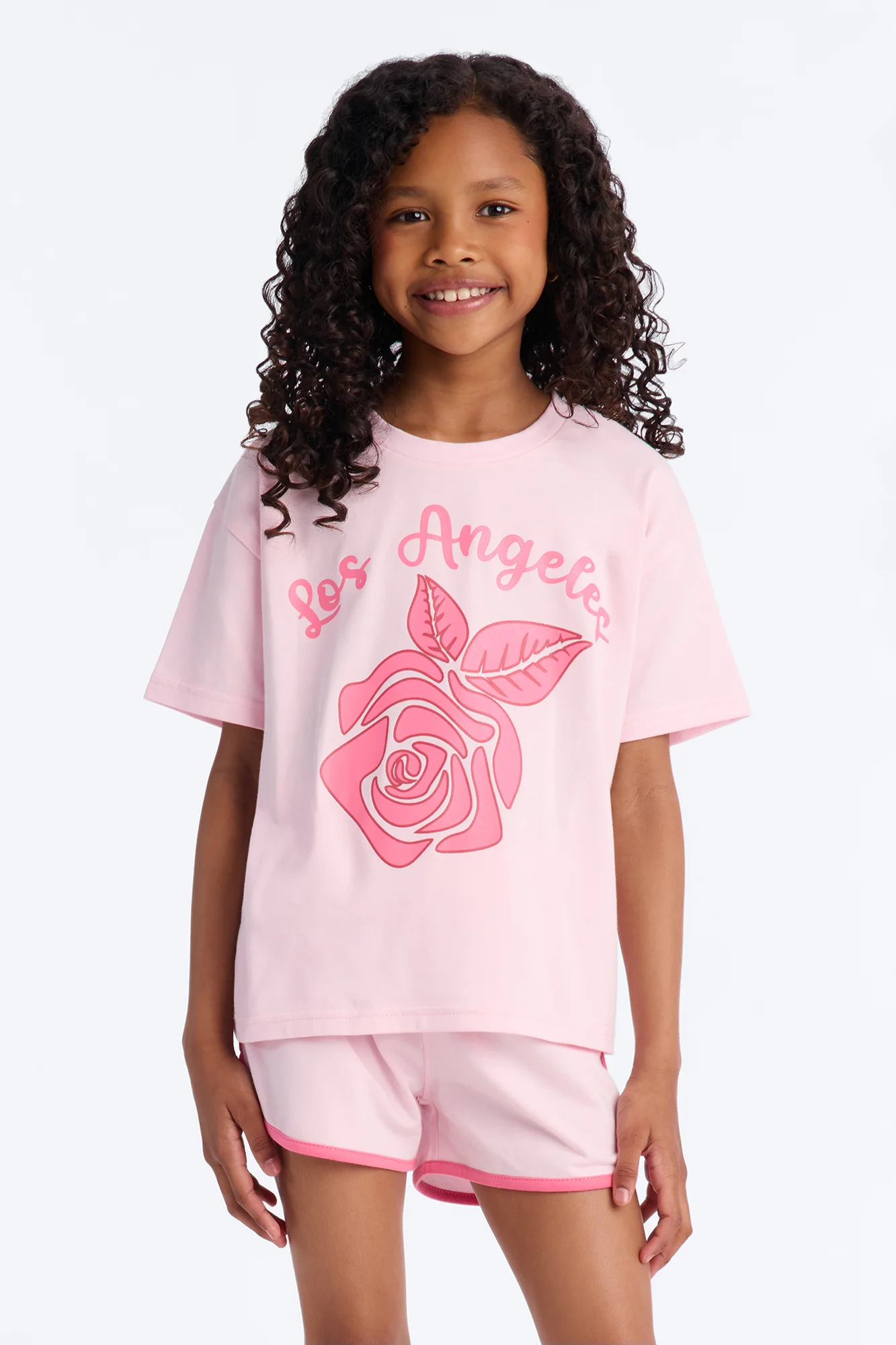 Mini Los Angeles Rose Short Set - Pink - Image 2