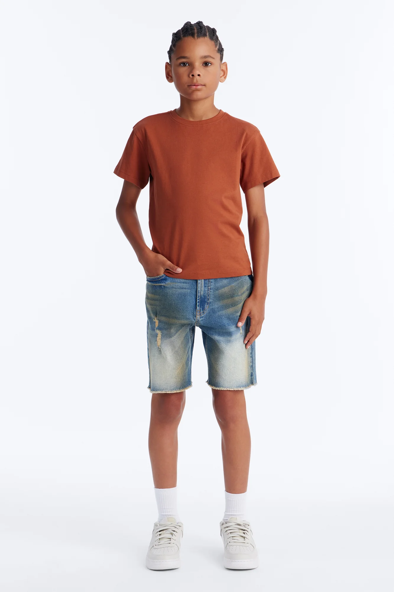 Mini Lounge Relaxed Denim Shorts - Vintage Wash - Image 2