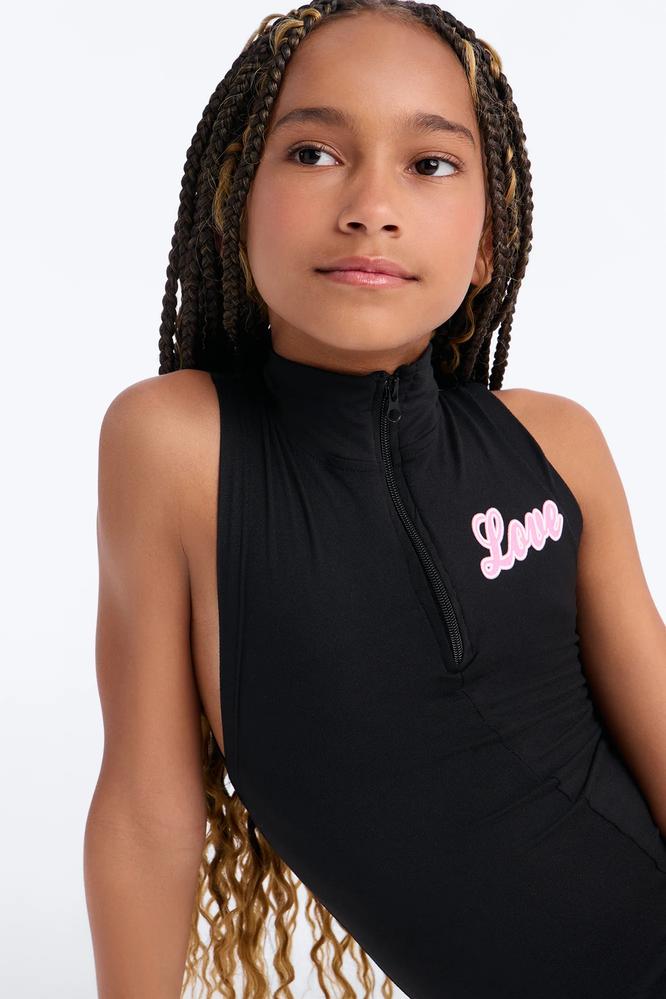 Mini Love Of The Game Sleeveless Romper - Black - Image 2