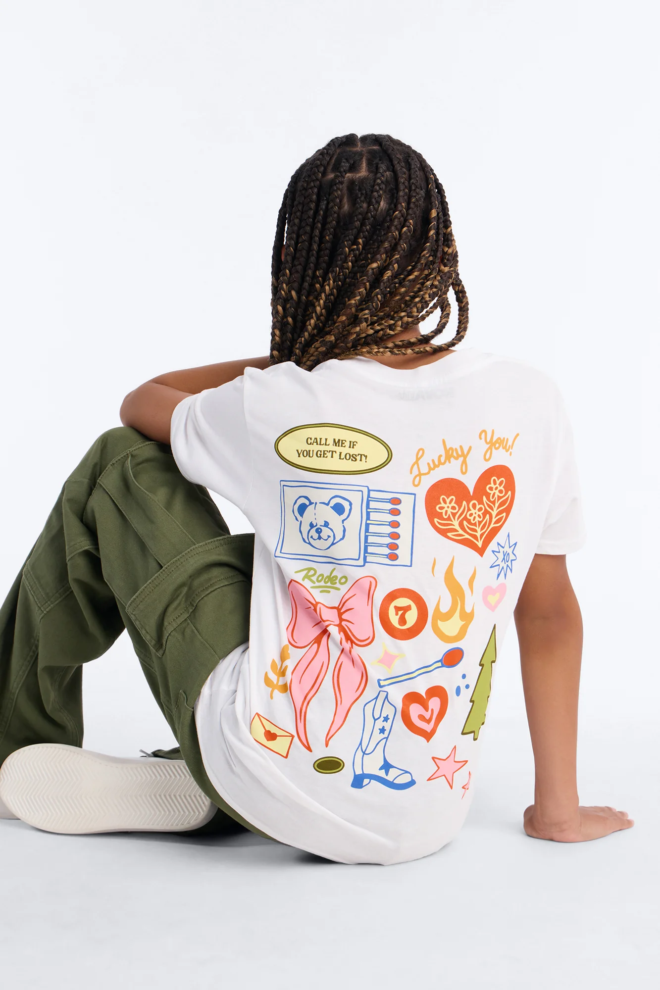 Mini Lucky You Short Sleeve Tee - White