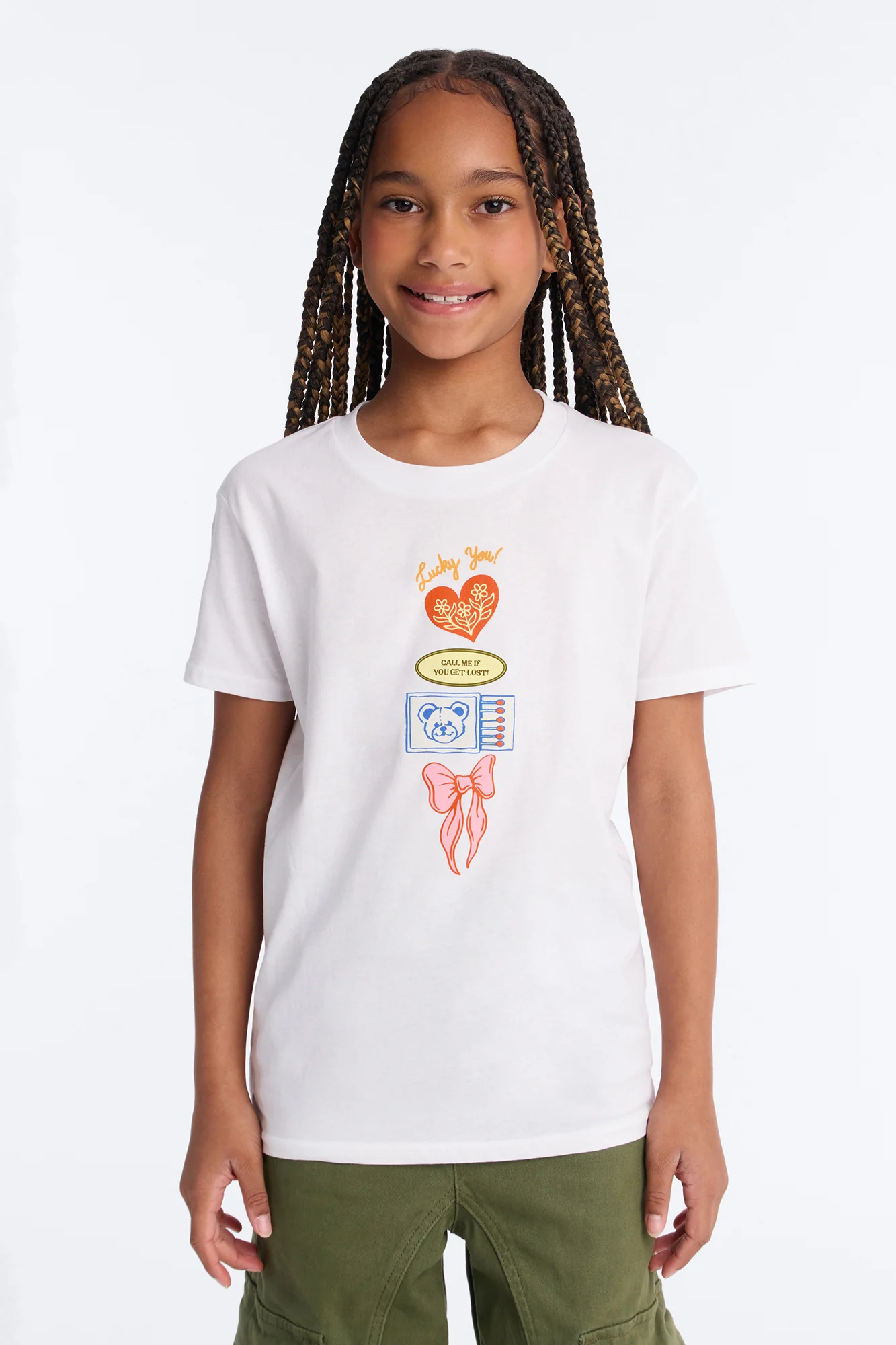 Mini Lucky You Short Sleeve Tee - White - Image 3
