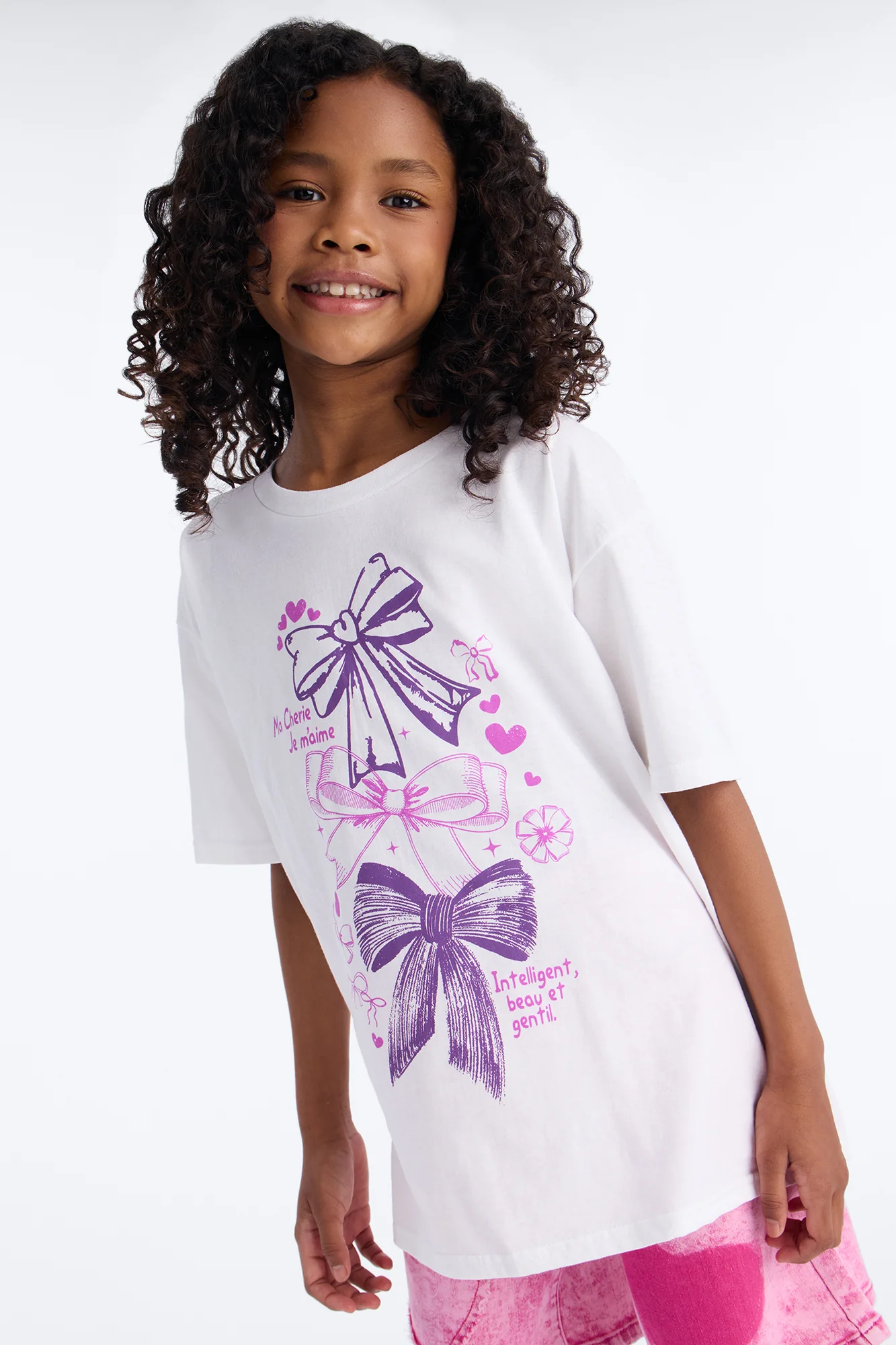 Mini Ma Cherie Short Sleeve Tee - White