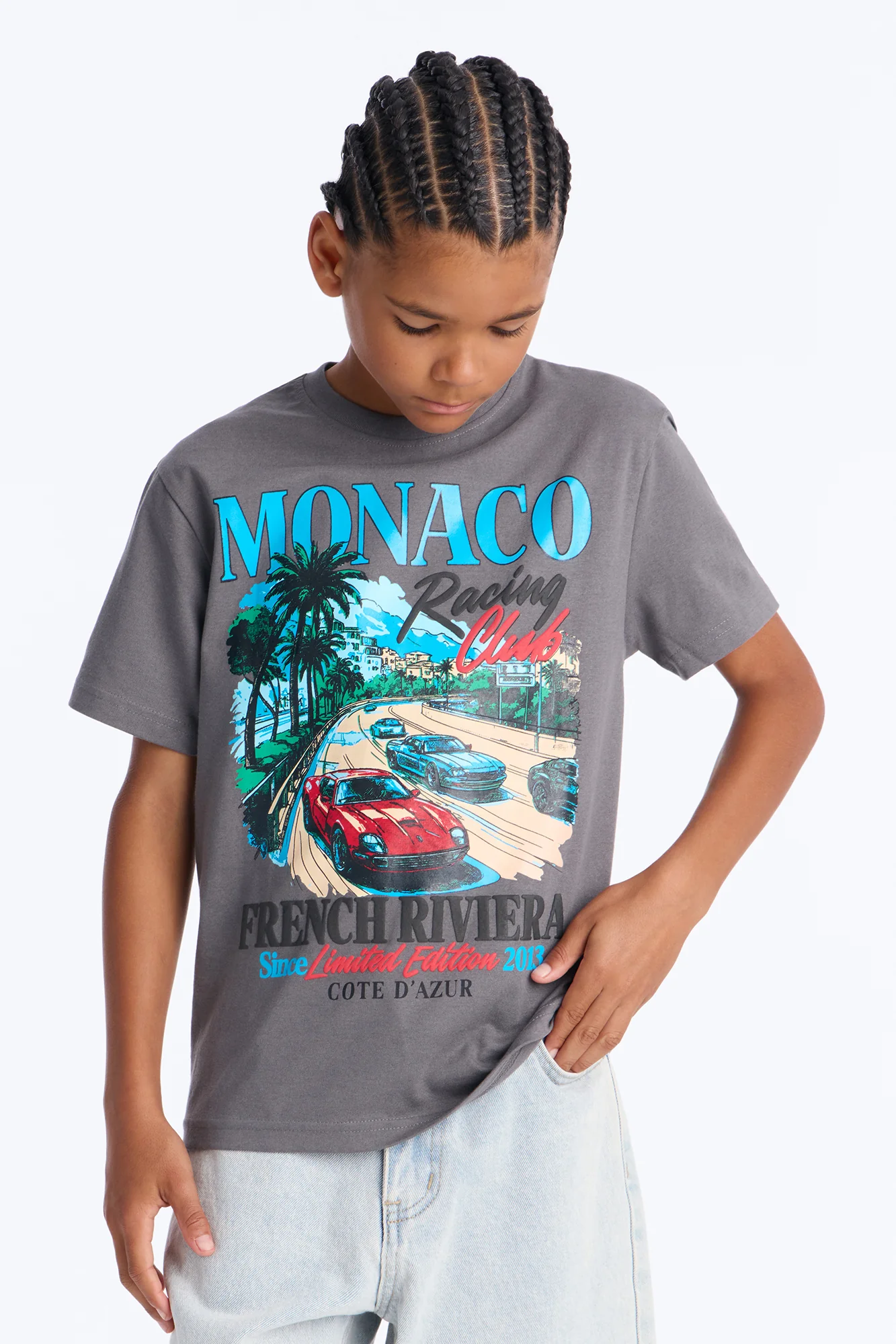 Mini Monaco Racing Club Short Sleeve Tee - Light Grey