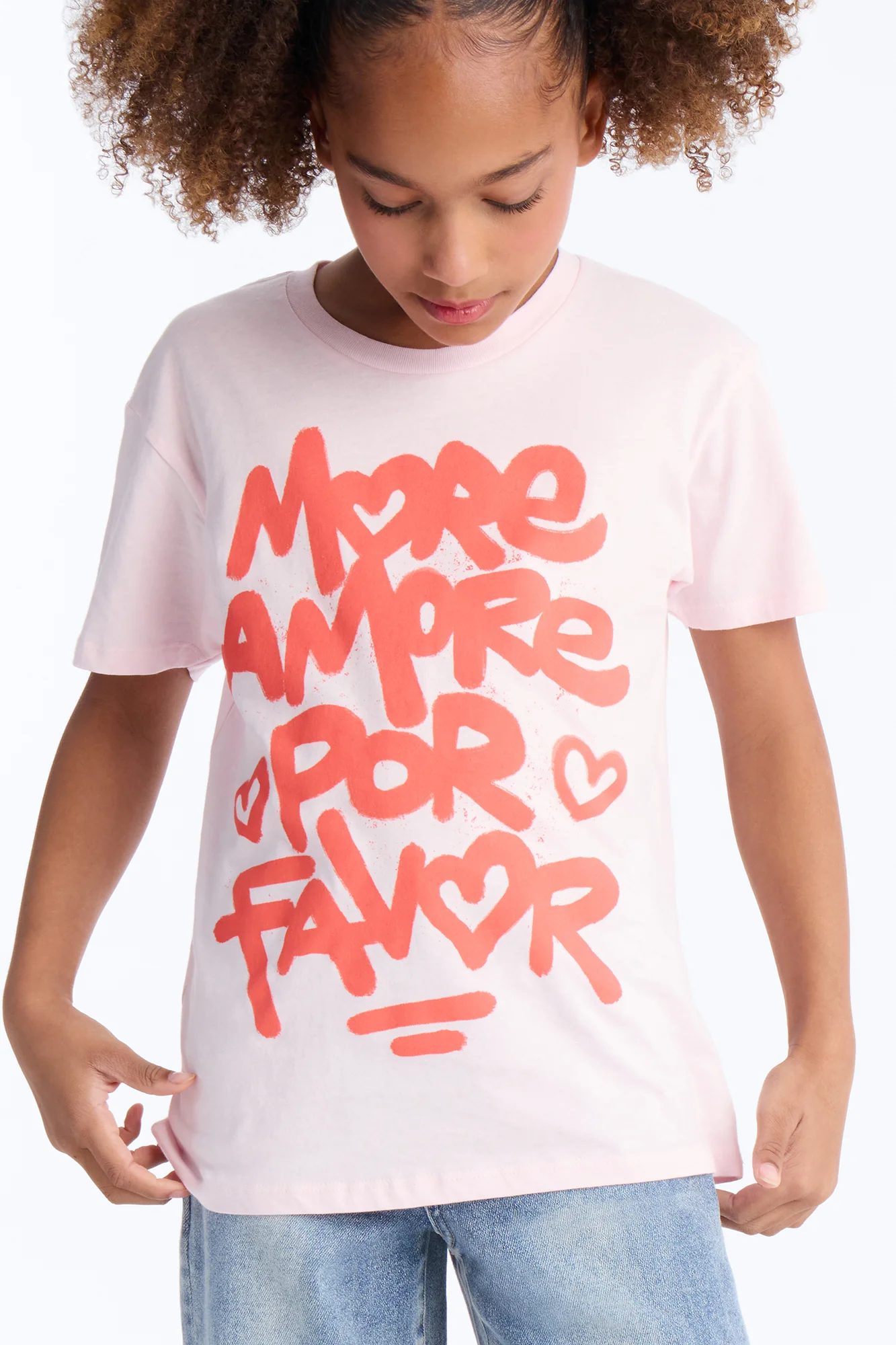 Mini More Amore Short Sleeve Tee - Pink - Image 3