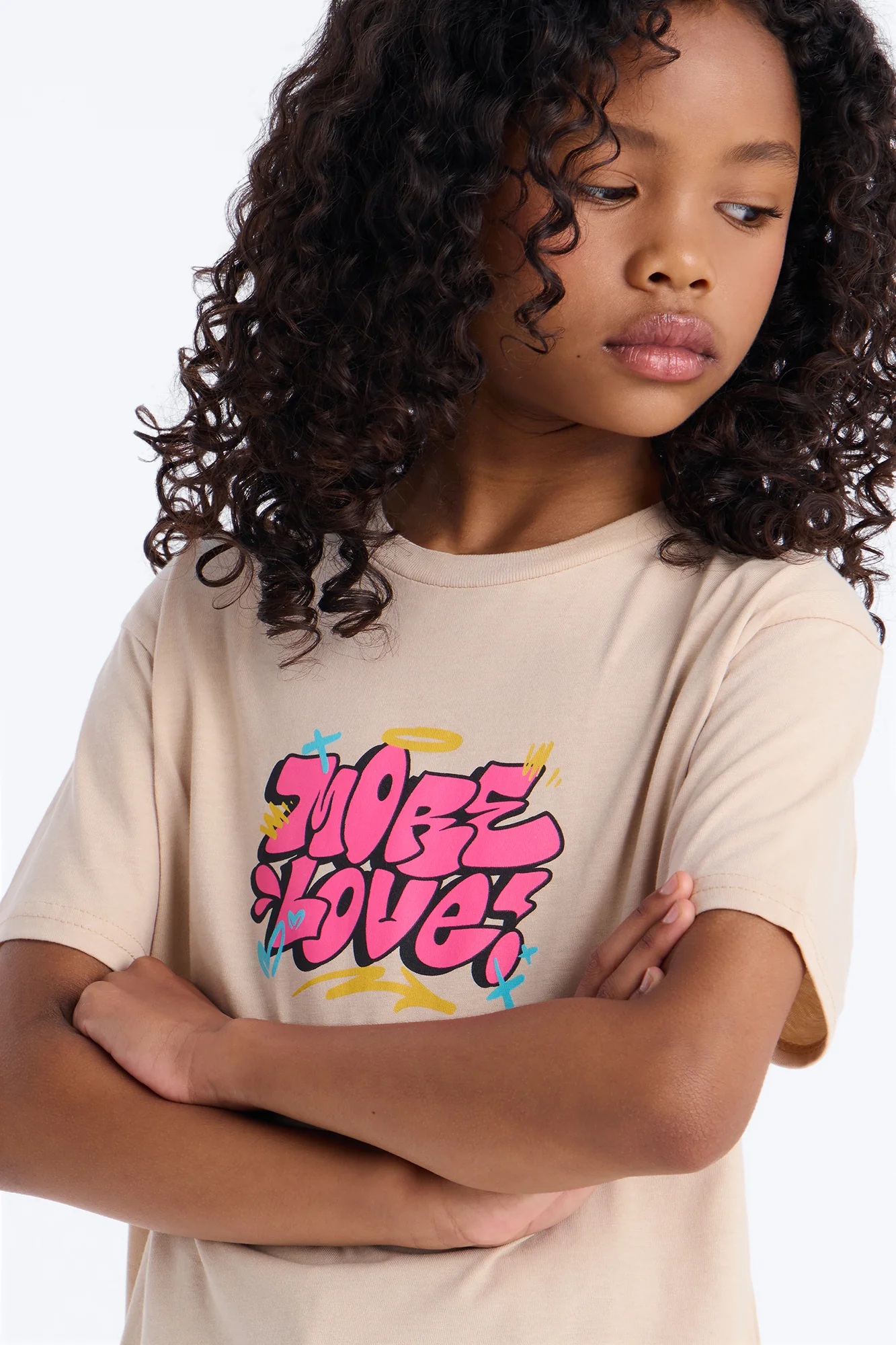 Mini More Love World Tour Short Sleeve Front/Back Tee - Sand - Image 3