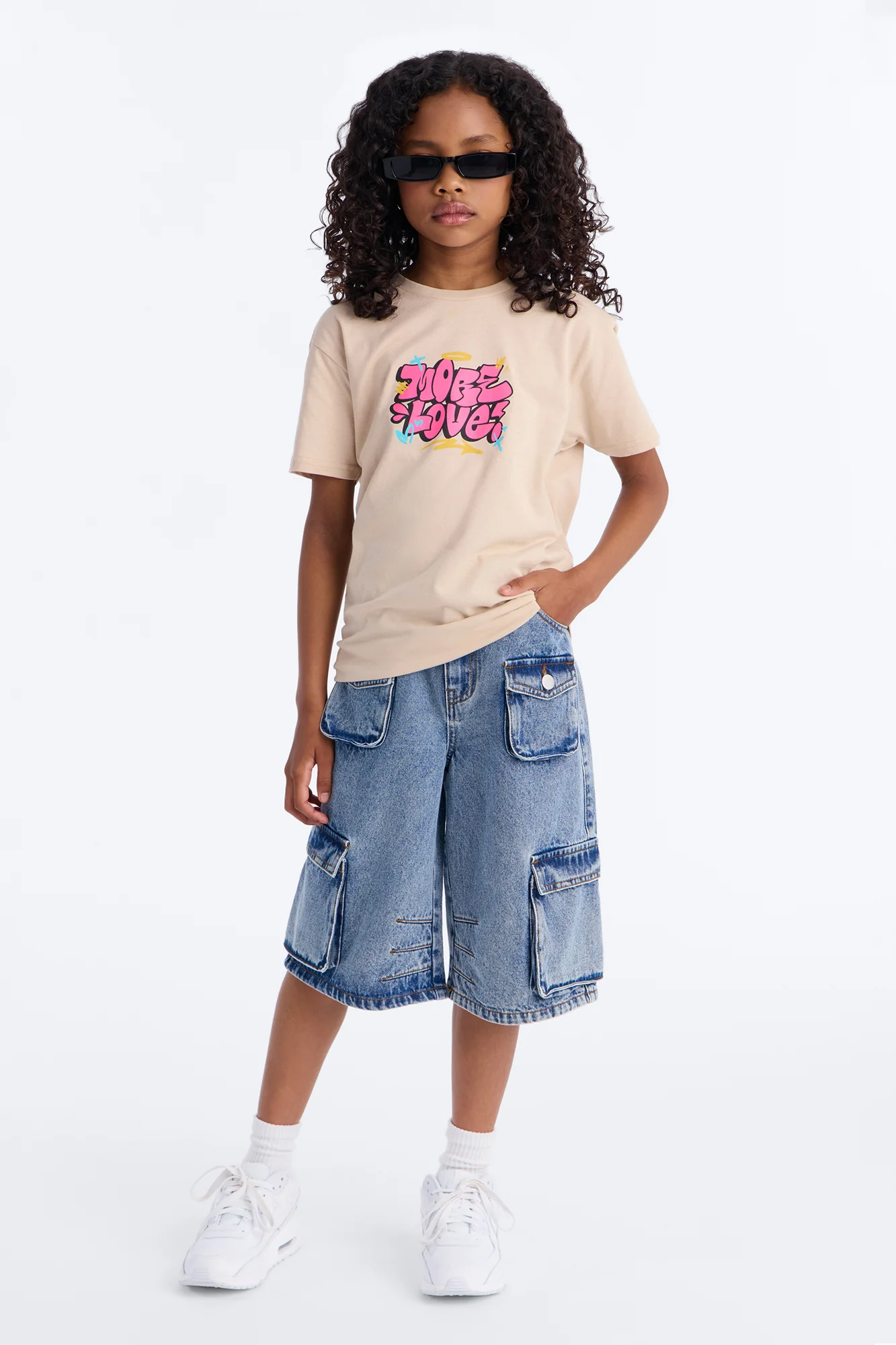 Mini More Love World Tour Short Sleeve Front/Back Tee - Sand - Image 4