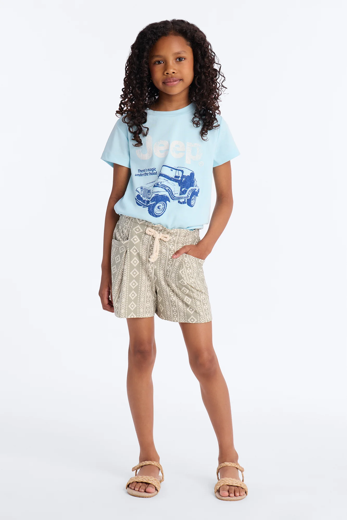 Mini My Way Printed Shorts - Green/combo - Image 2