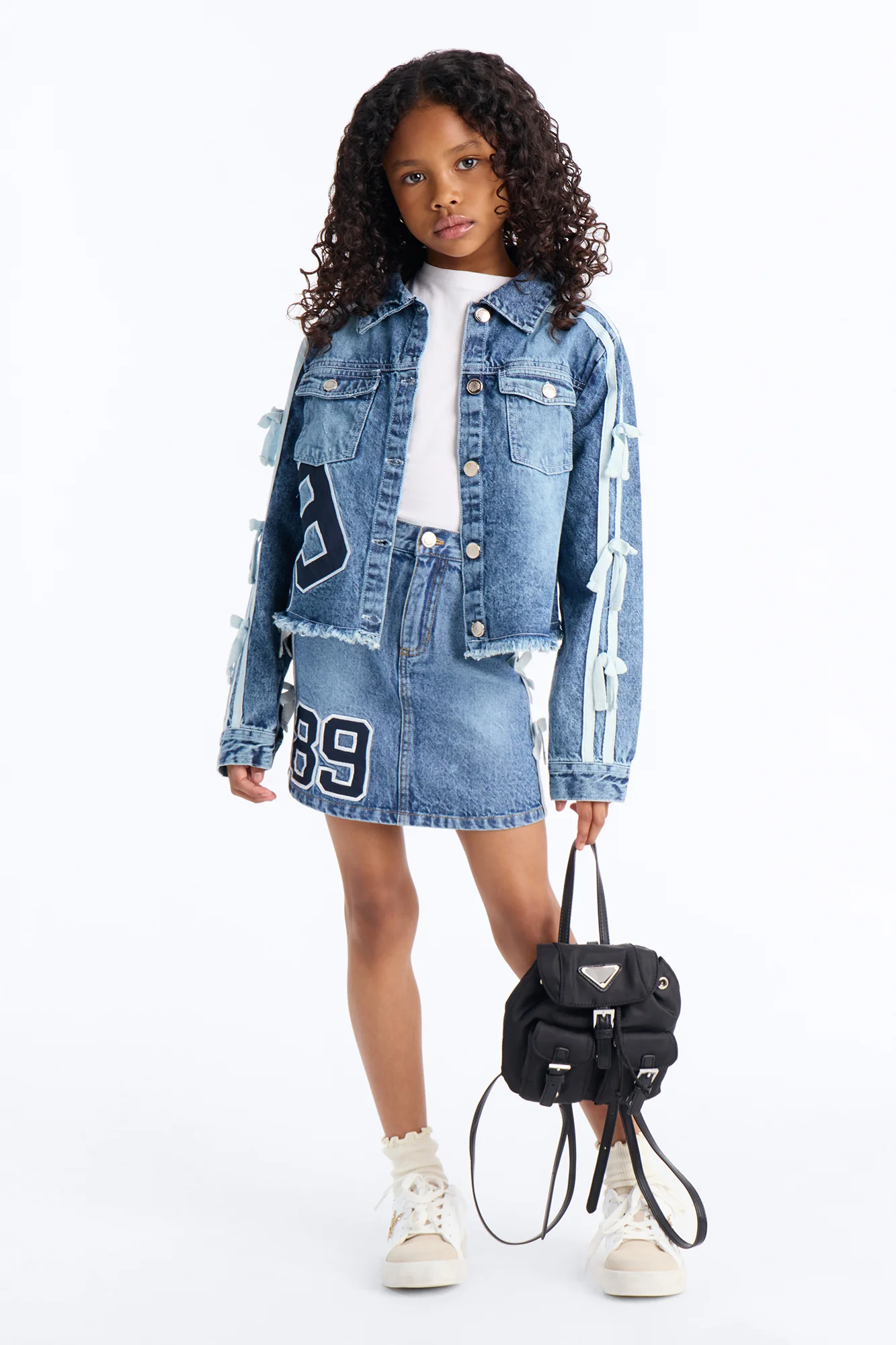 Mini Never Slowing Down Denim Jacket - Medium Wash - Image 2