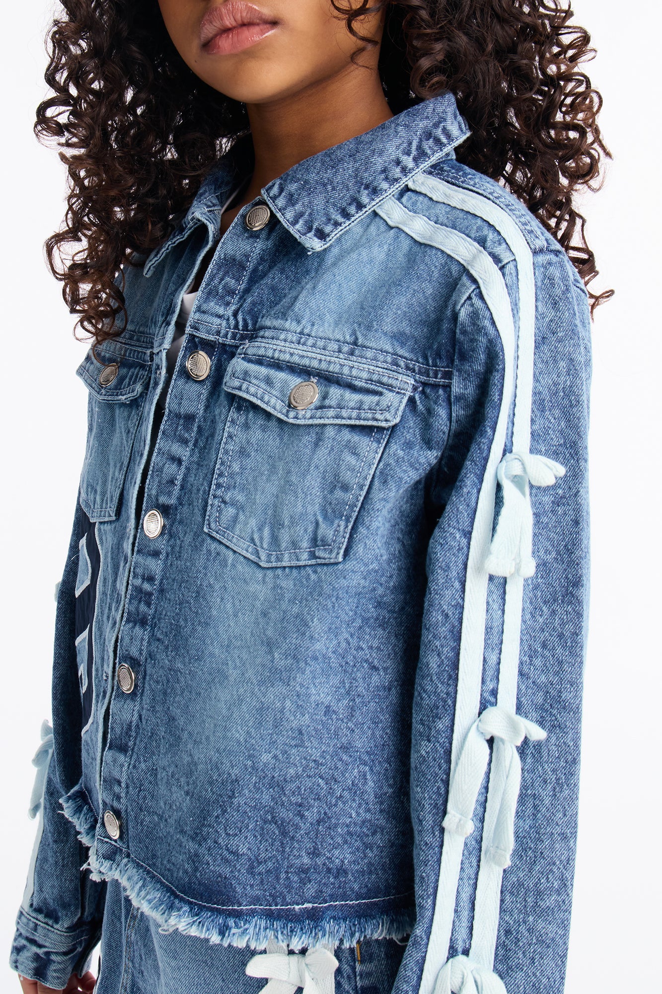 Mini Never Slowing Down Denim Jacket - Medium Wash - Image 3