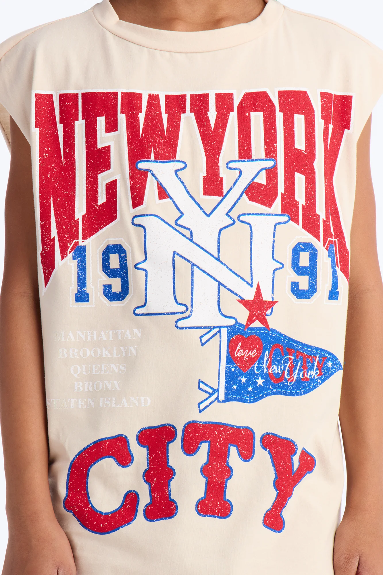 Mini New York City Tee - Cream - Image 3