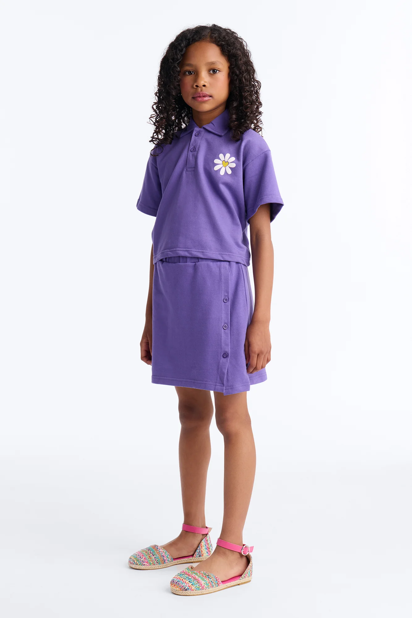 Mini Nice To Meet You Skort Set - Purple