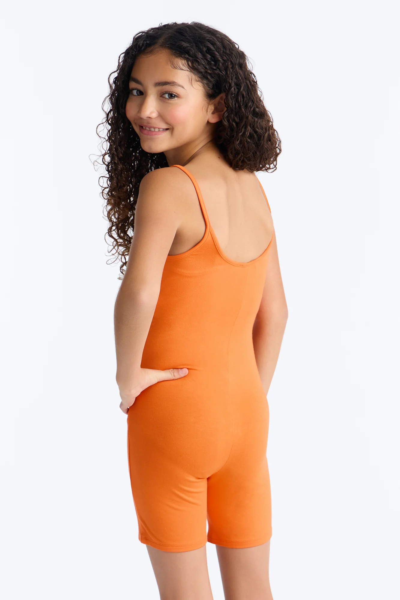 Mini Nova Season Shortie Romper II - Orange - Image 4
