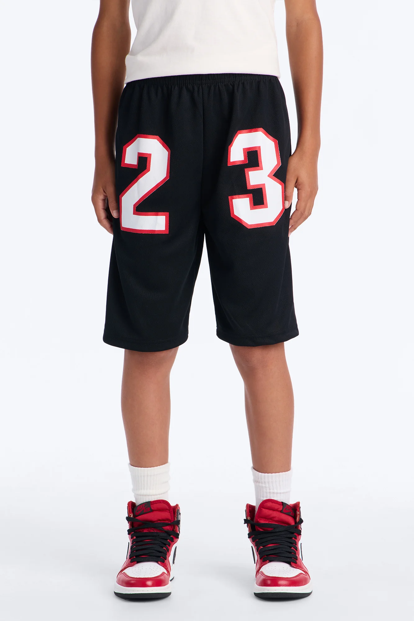 Mini Number 23 Mesh Shorts - Black