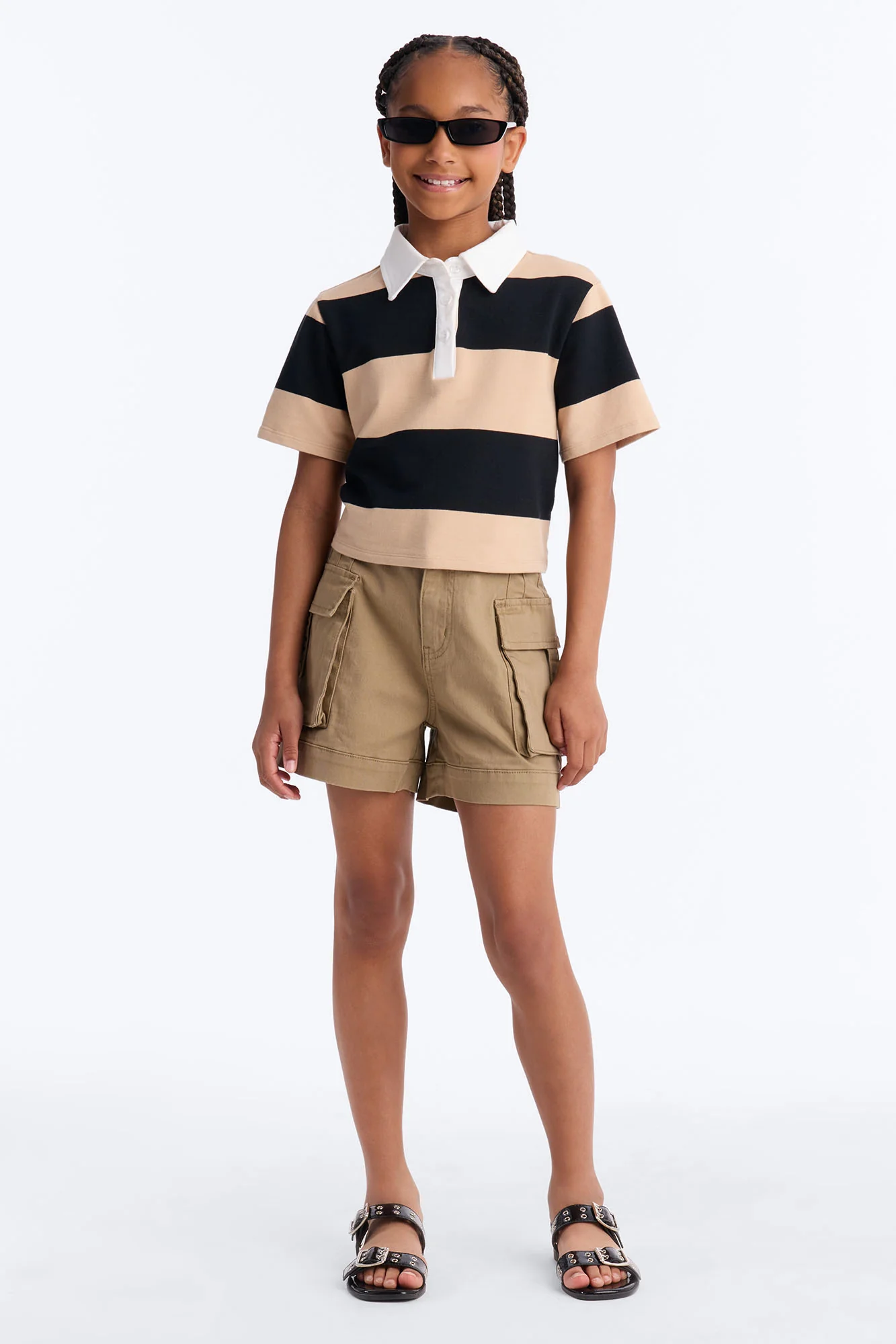Mini On A Mission Cargo Shorts - Khaki - Image 2