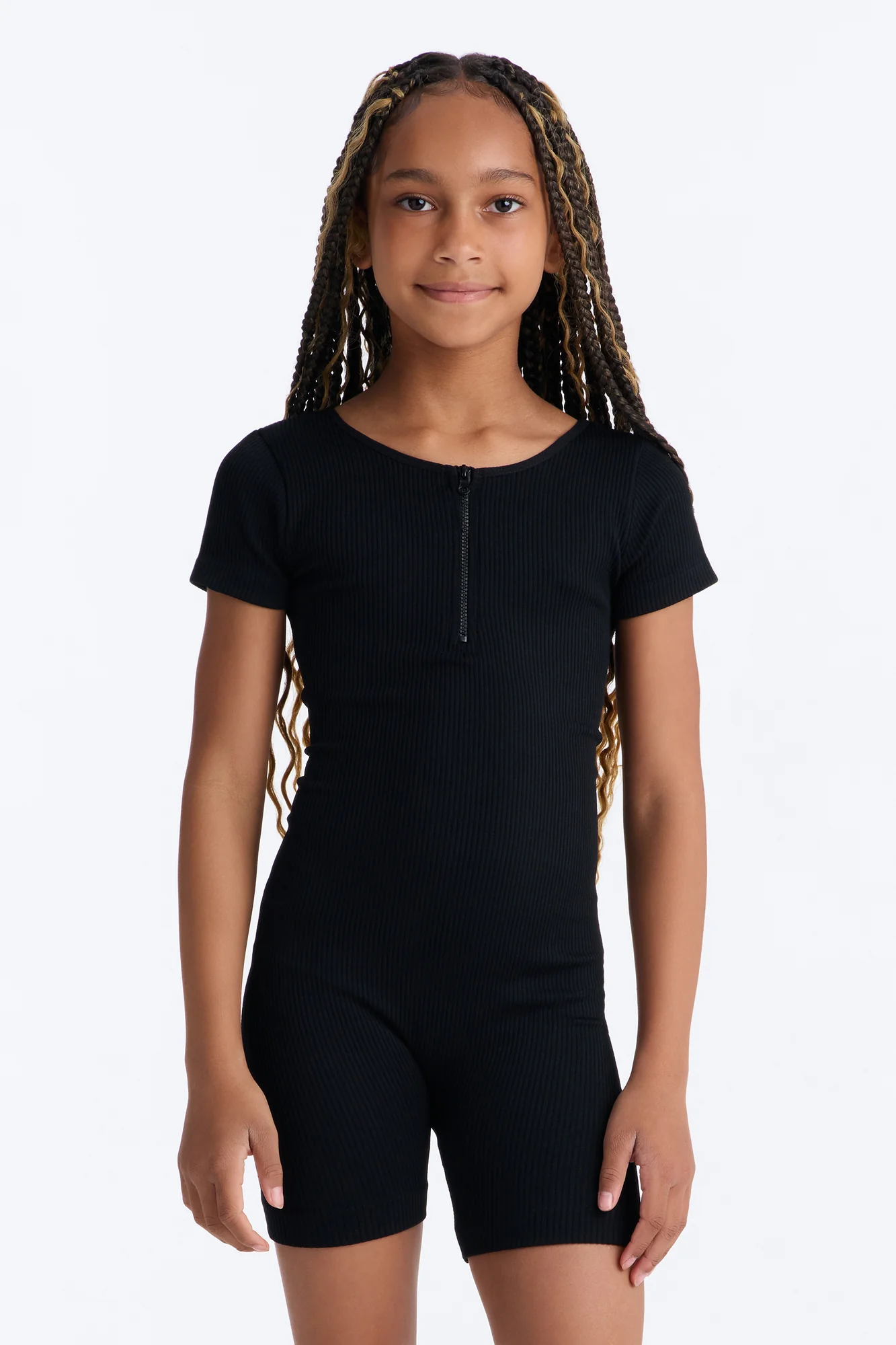 Mini On And On Short Sleeve Romper - Black - Image 2
