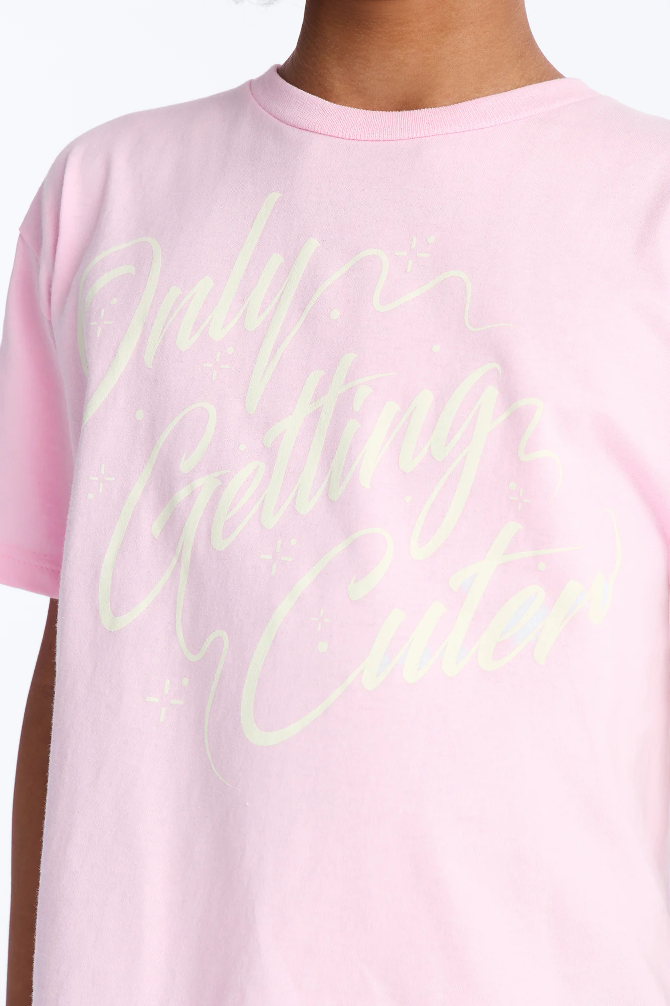 Mini Only Getting Cuter Short Sleeve Tee - Light Pink - Image 3