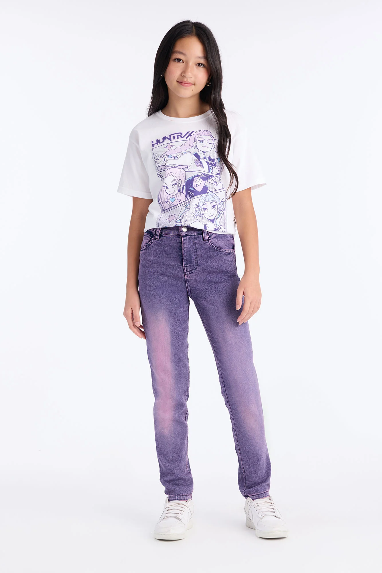 Mini Out The Door Skinny Jeans - Purple