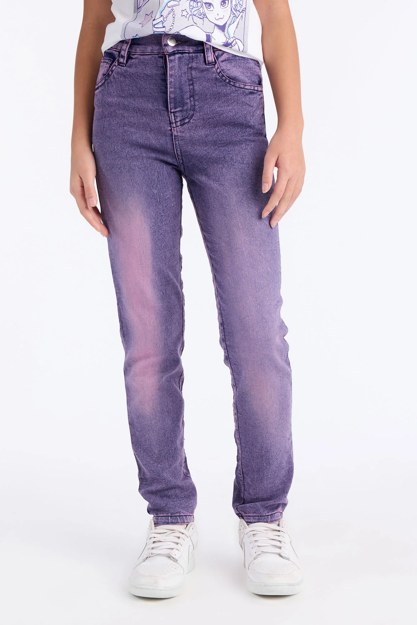Mini Out The Door Skinny Jeans - Purple - Image 2
