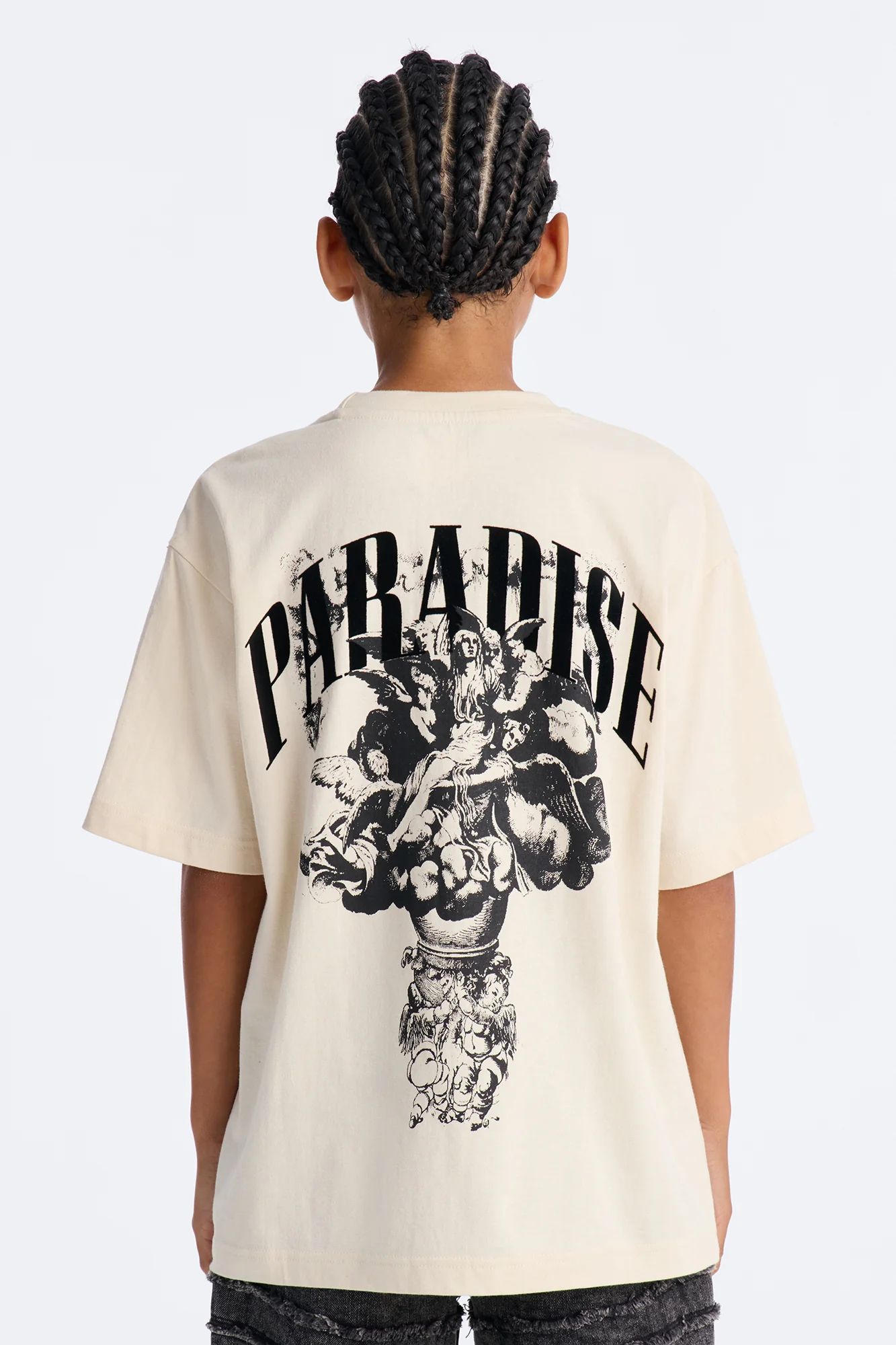 Mini Paradise Short Sleeve Front/Back Tee - Sand