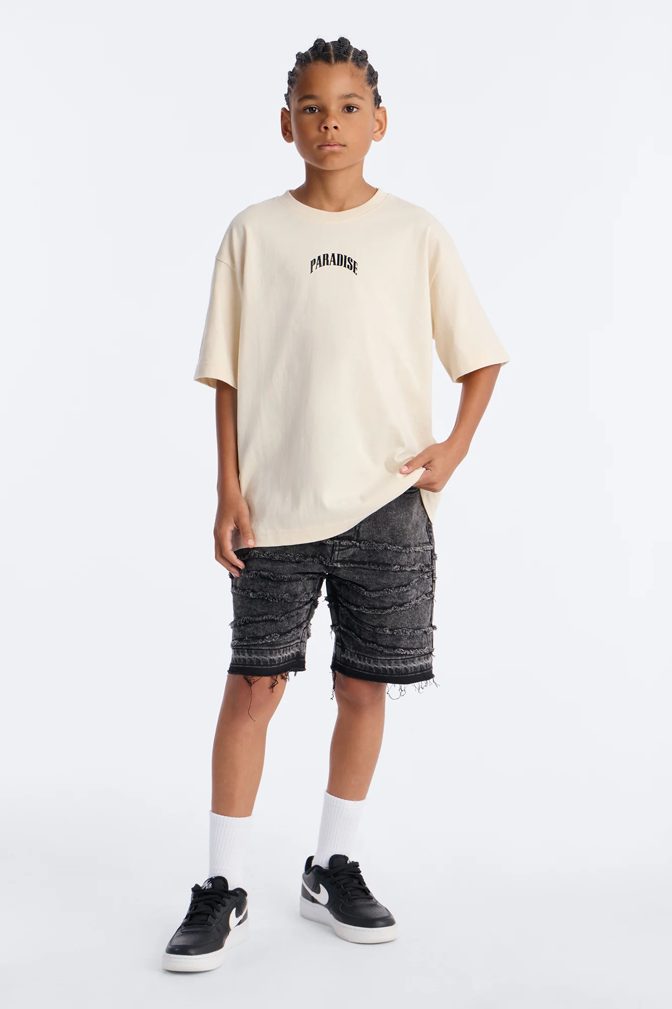 Mini Paradise Short Sleeve Front/Back Tee - Sand - Image 3