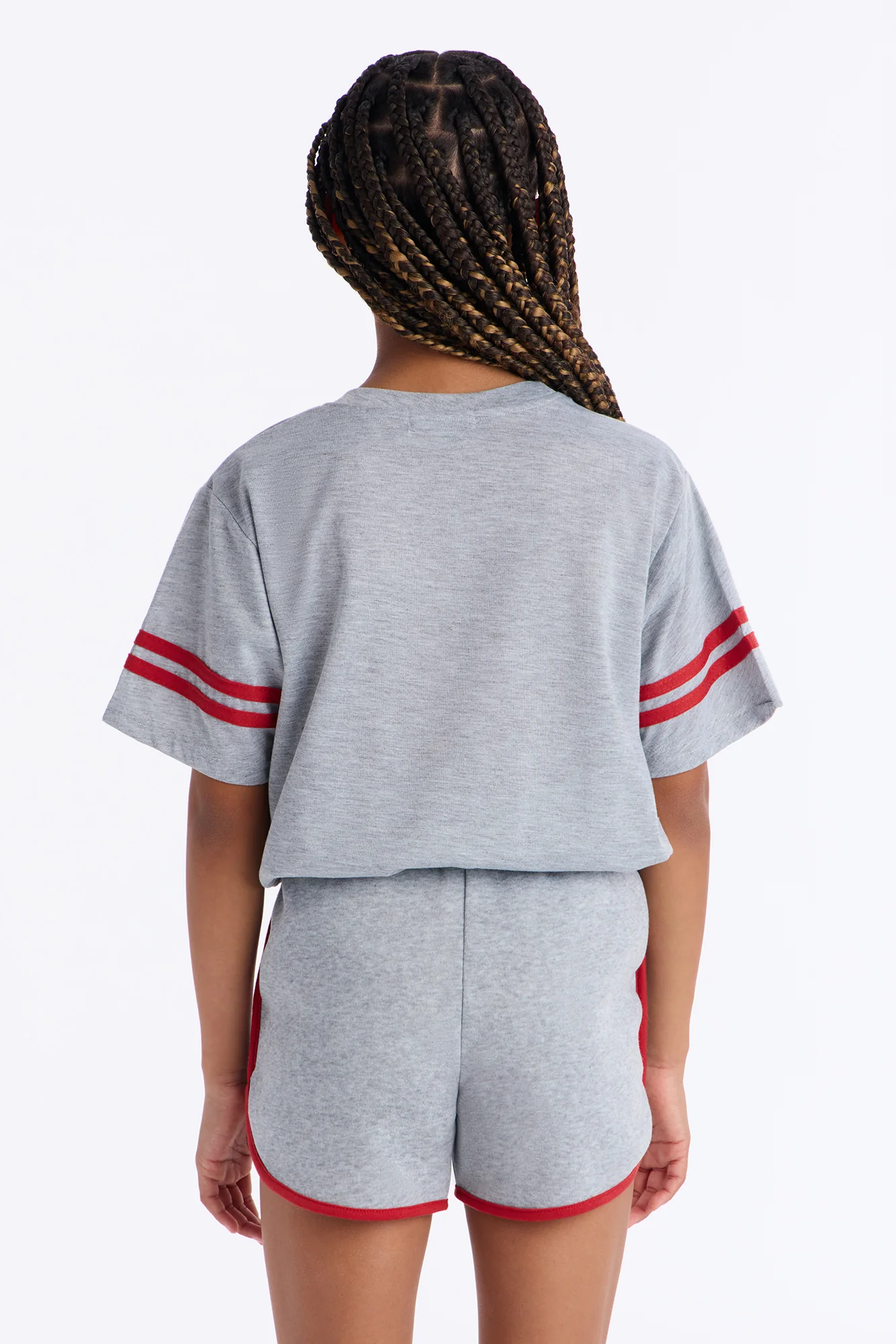 Mini Paris J'Adore Short Set - Heather Grey - Image 3