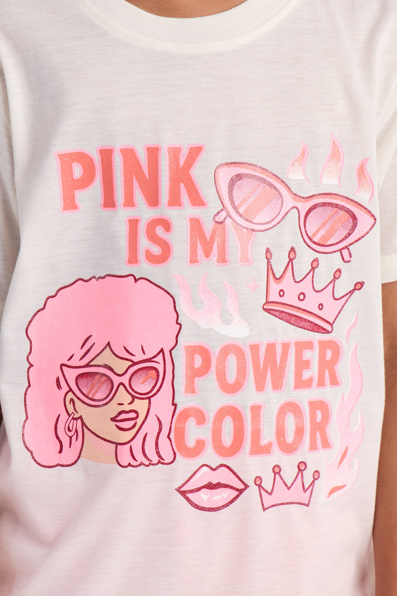 Mini Pink Is My Power Color Short Set - Pink/combo - Image 3