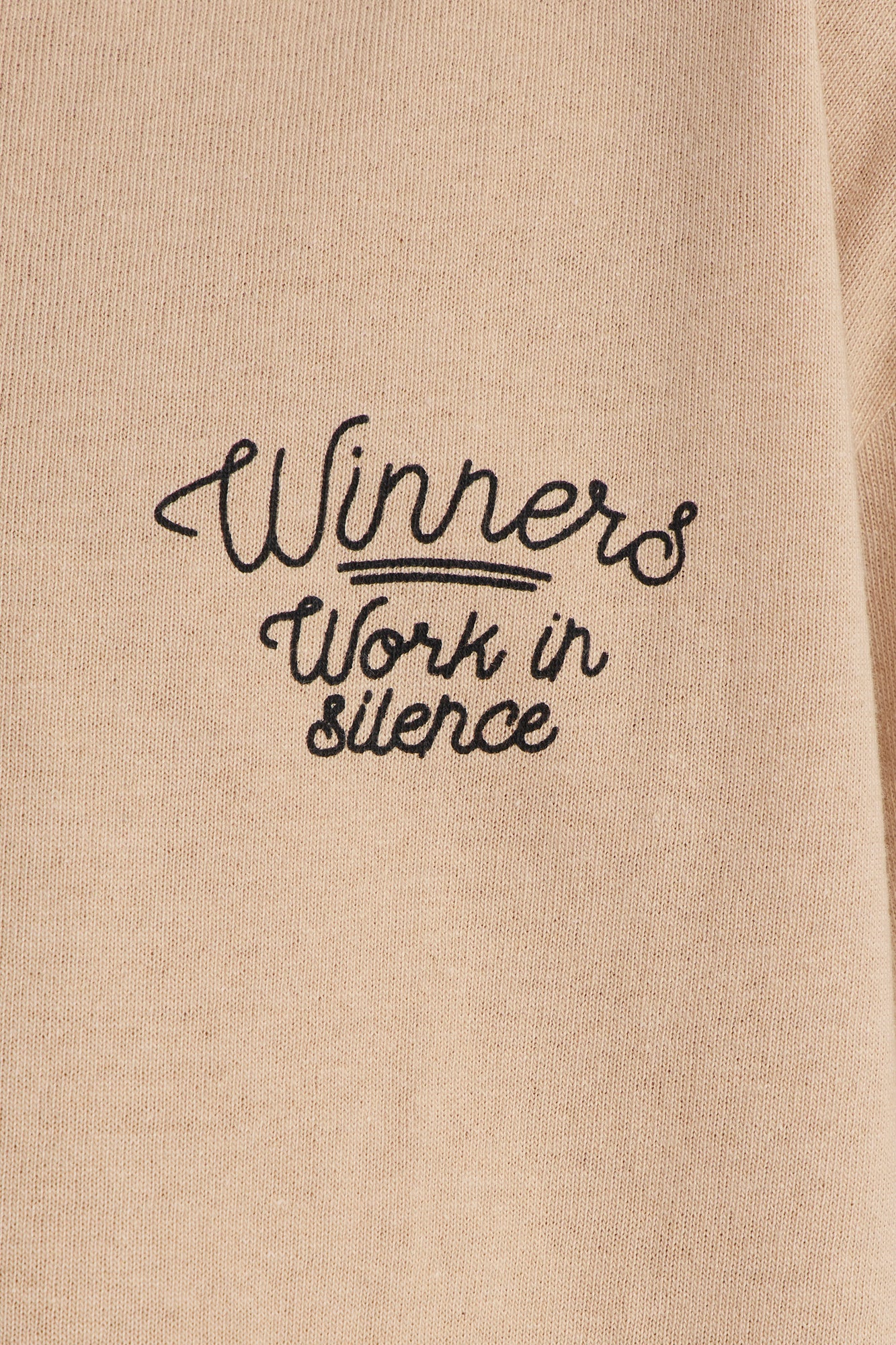 Mini Pray And Paper Chase Embroidery Short Sleeve Tee - Khaki - Image 4