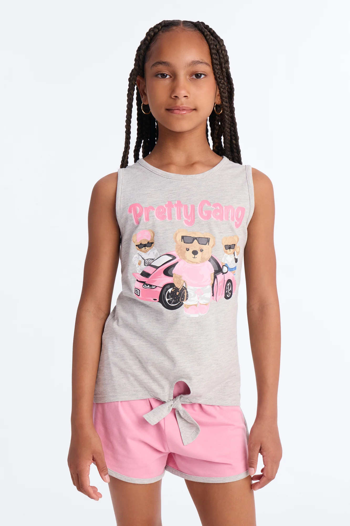 Mini Pretty Gang Short Set - Heather/Combo - Image 2