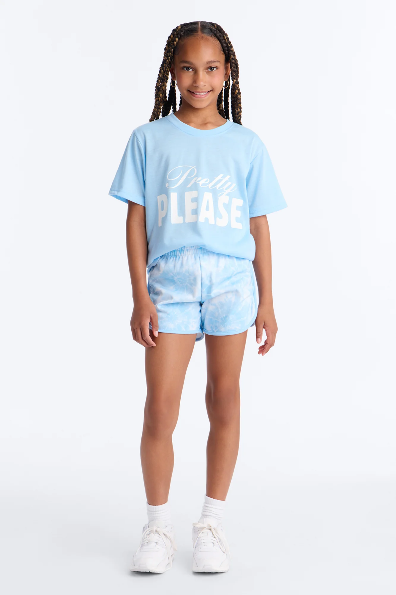 Mini Pretty Please Short Set - Blue/combo