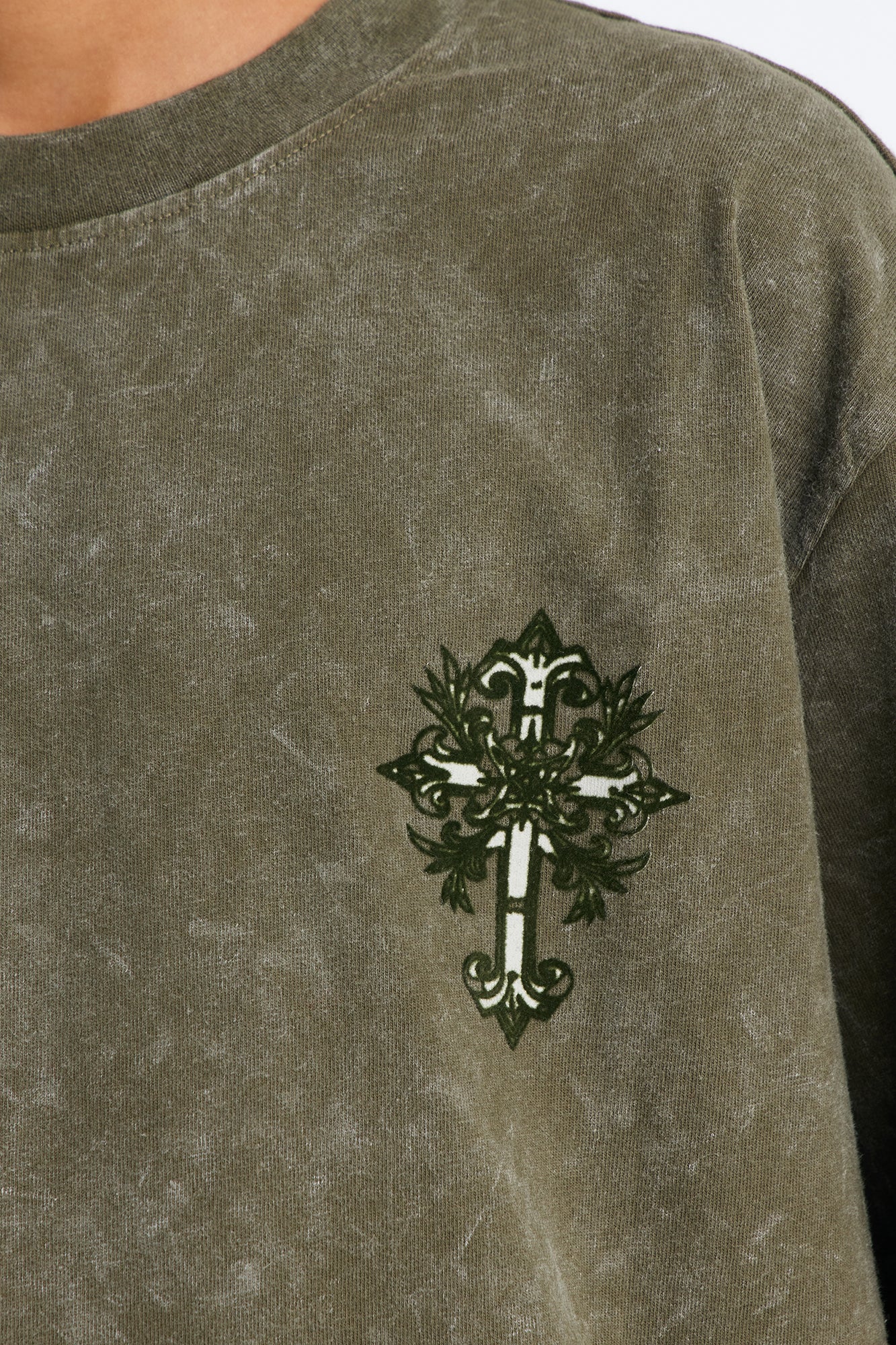 Mini Pure Paradise Short Sleeve Front/Back Tee - Olive - Image 4